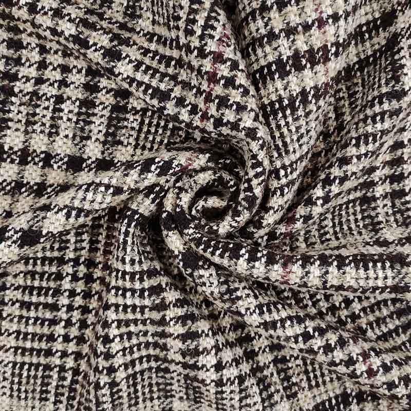 Tessuto per Cappotti Tartan Beige