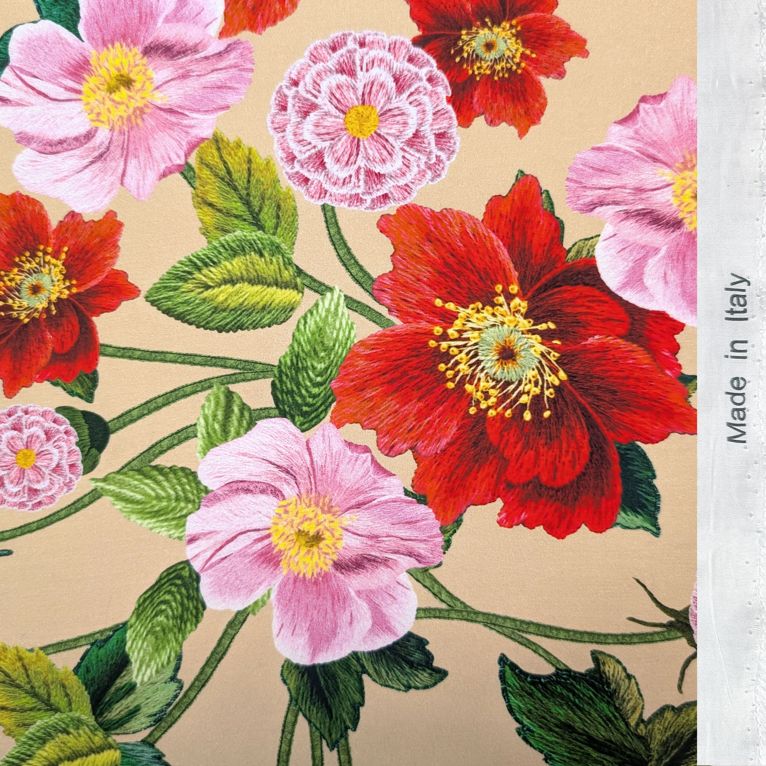 Misto Seta Fiori Rossi e Rosa Image