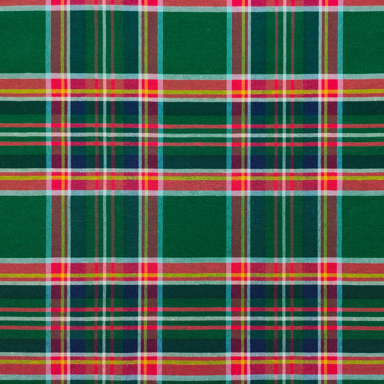 Tessuto Tartan Scozzese Verde Rosso