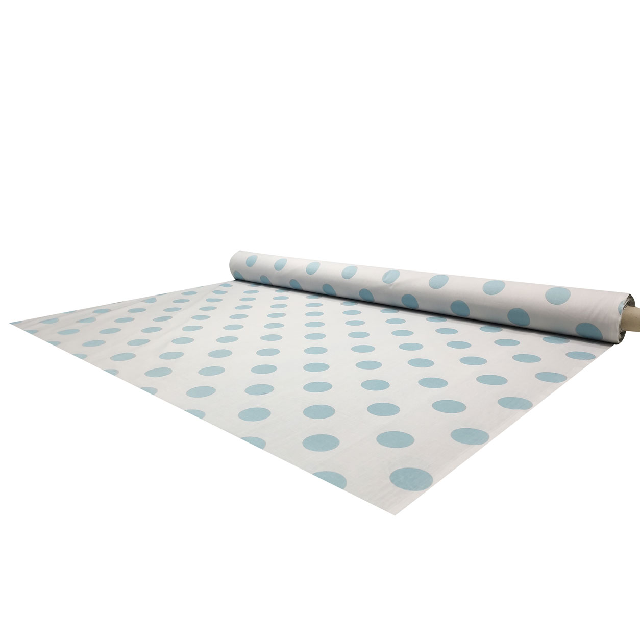Tessuto Cotone Bolle Azzurre