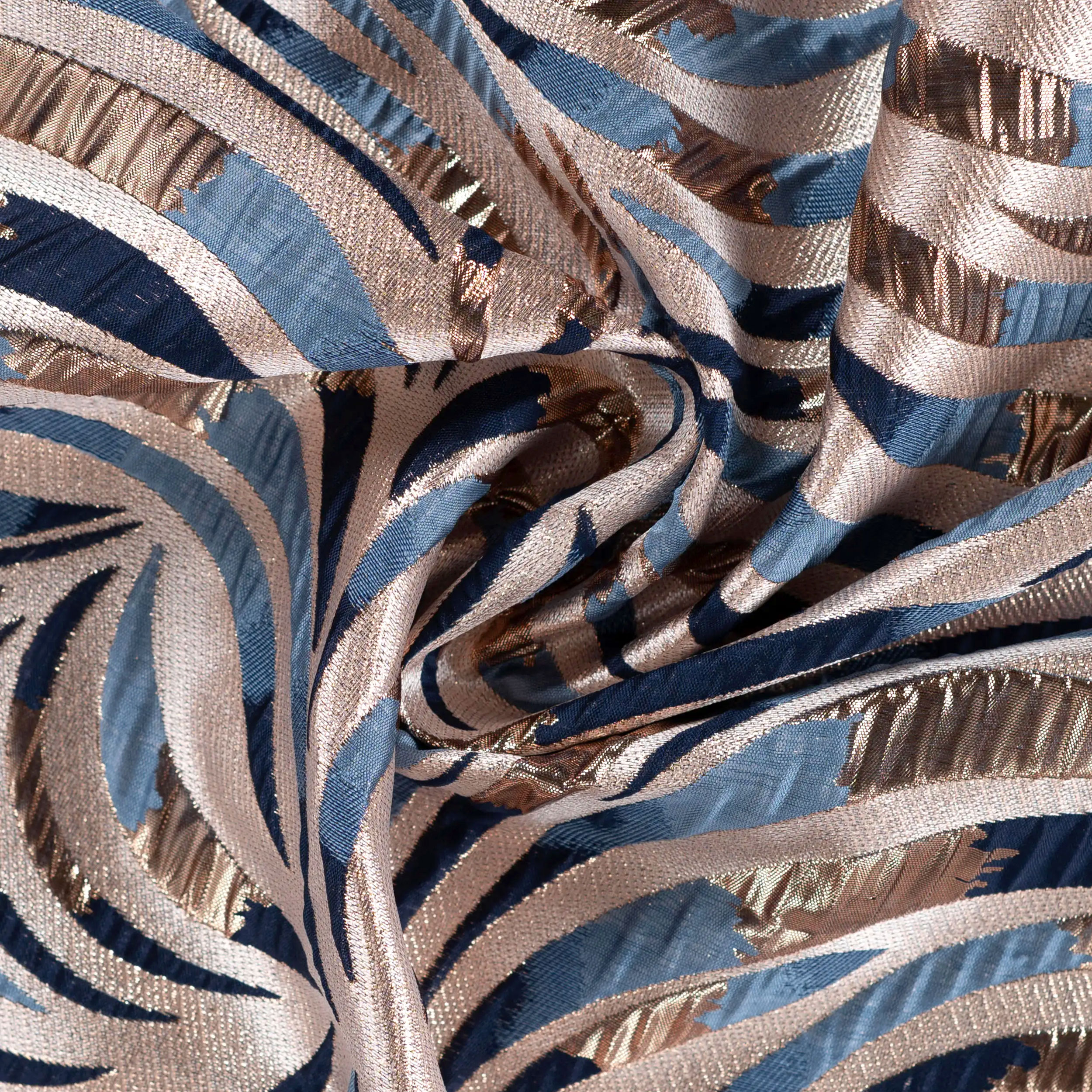 Jacquard Fantasia Astratta Denim Lurex Rosa Image