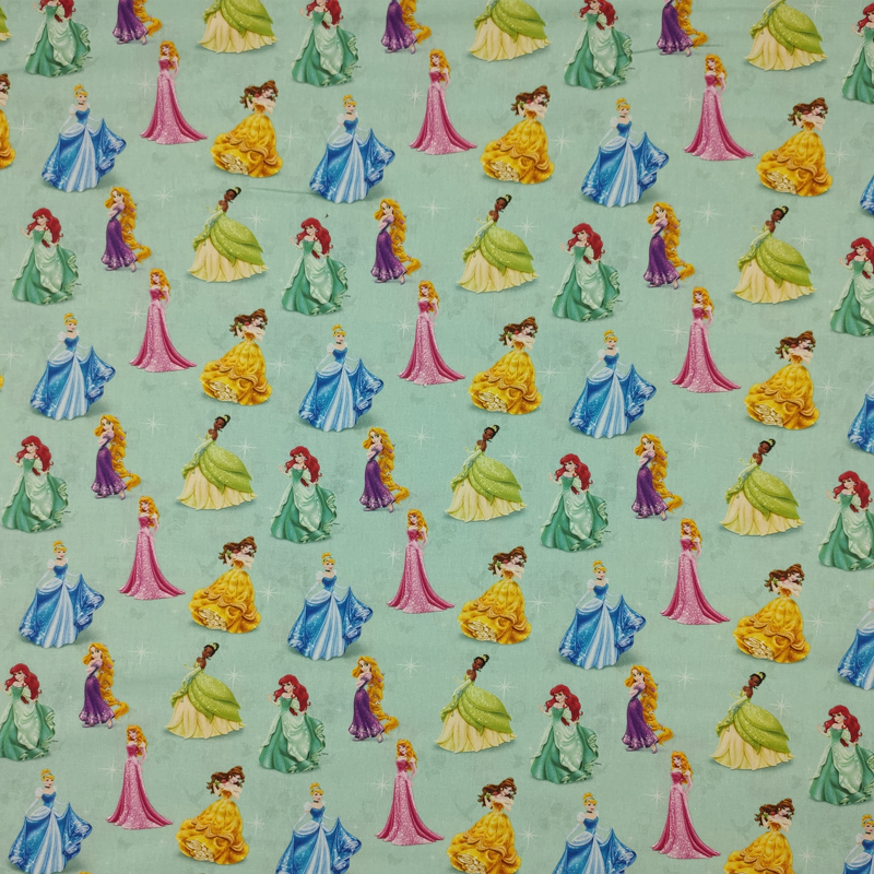 Ritaglio Tessuto Cotone Disney Principesse 50x140 cm