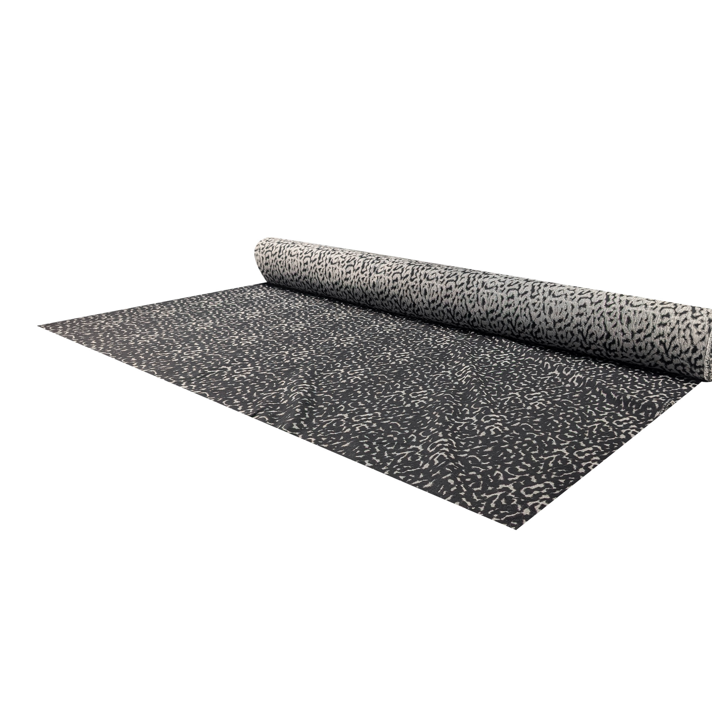 Broccato Fantasia Astratta Grigio e Nero Image