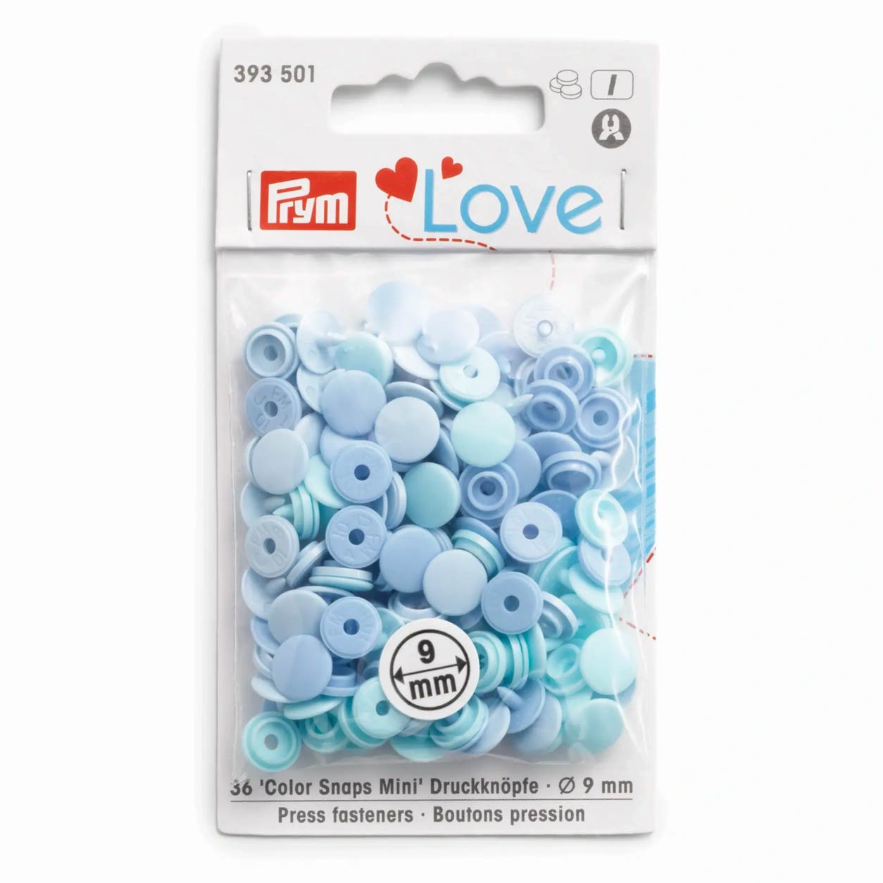 bottoni-a-pressione-color-snap-azzurri-prym-love-9-mm