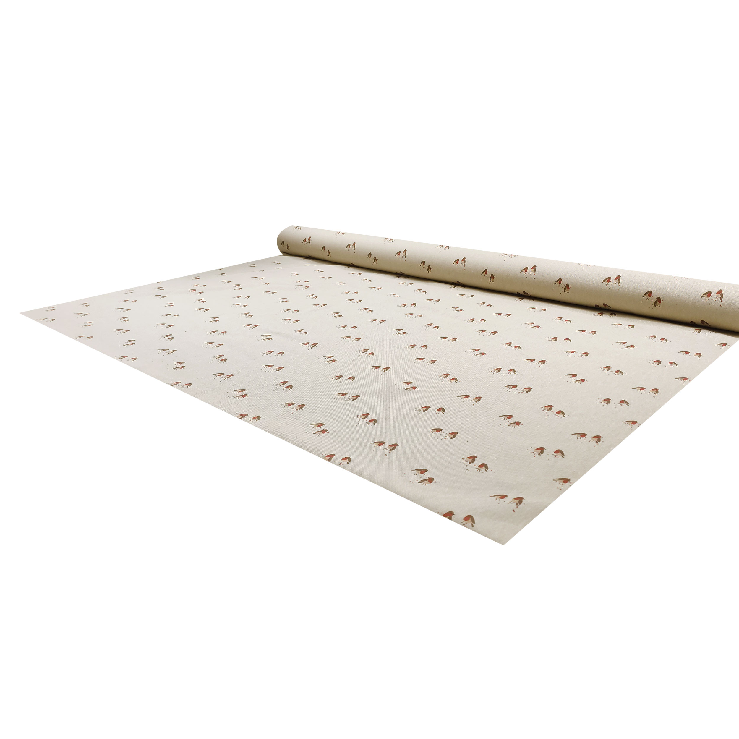 Tessuto Misto Cotone Pettirossi