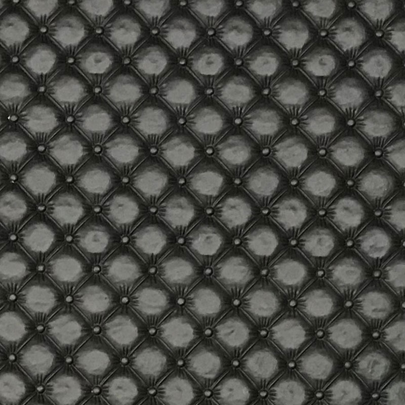 Ritaglio Tessuto Ecopelle Effetto Matelassè Nero 50 x 140 cm