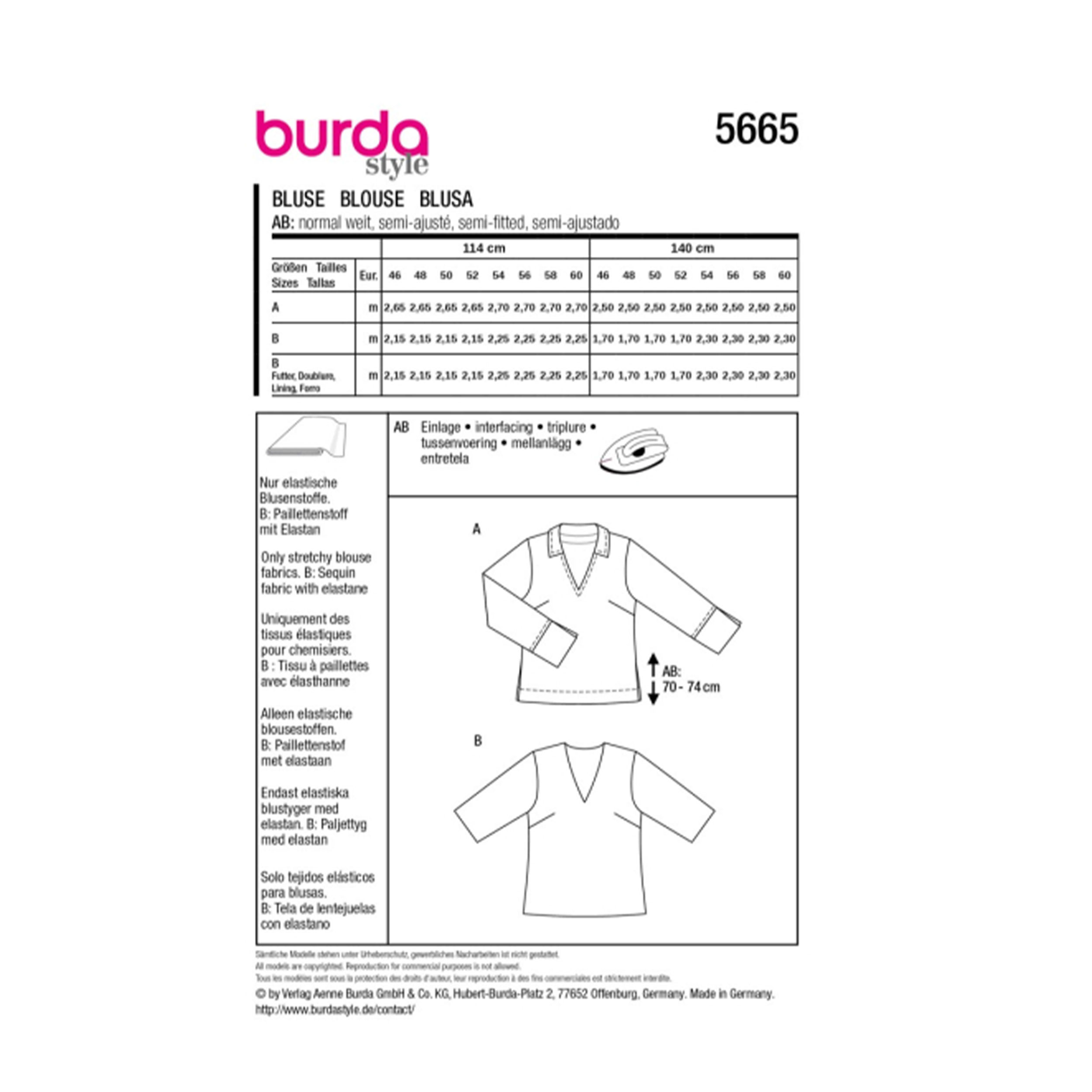 Cartamodello Burda Easy Camicetta Stretch Image