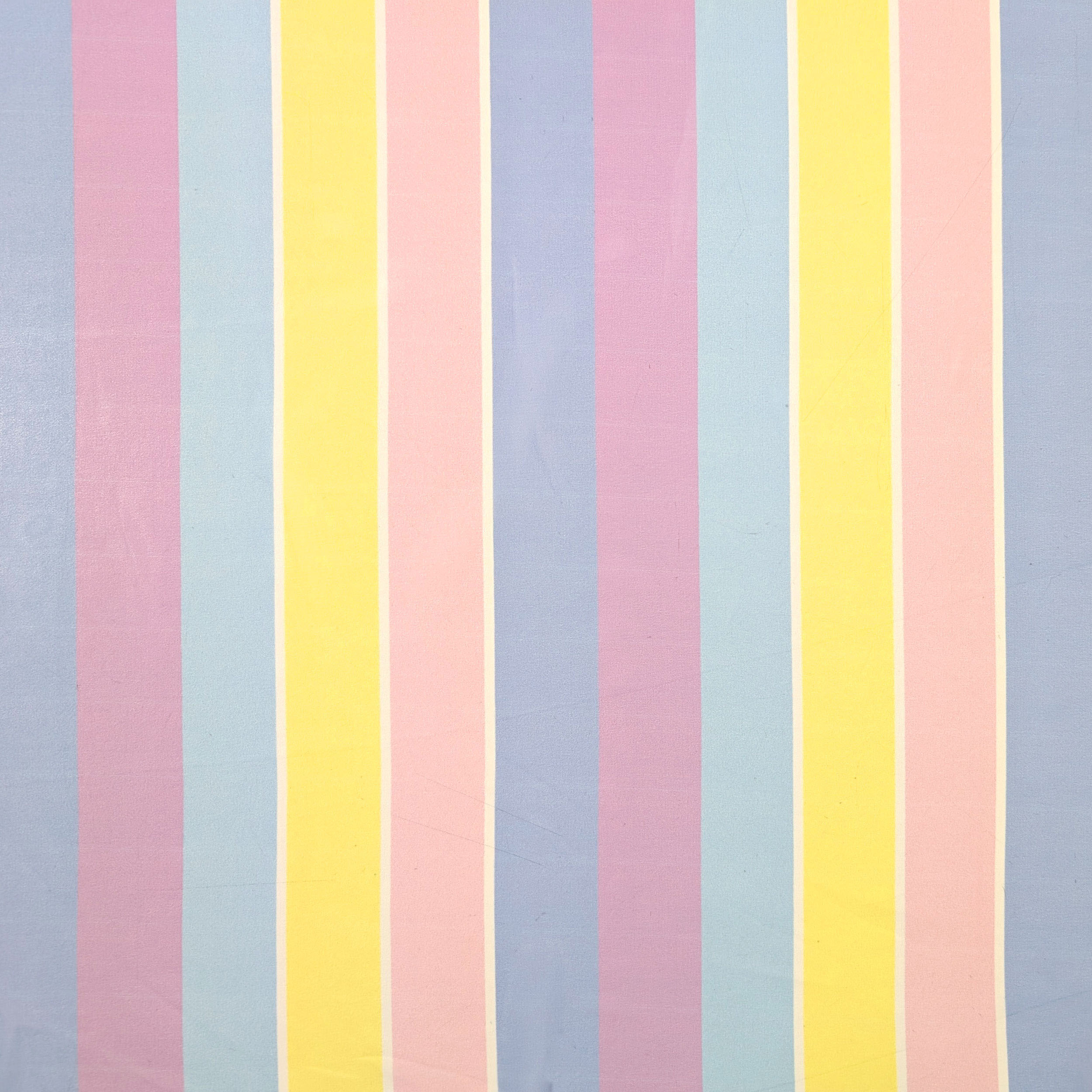 Chiffon Righe Gialle Rosa e Azzurre Image