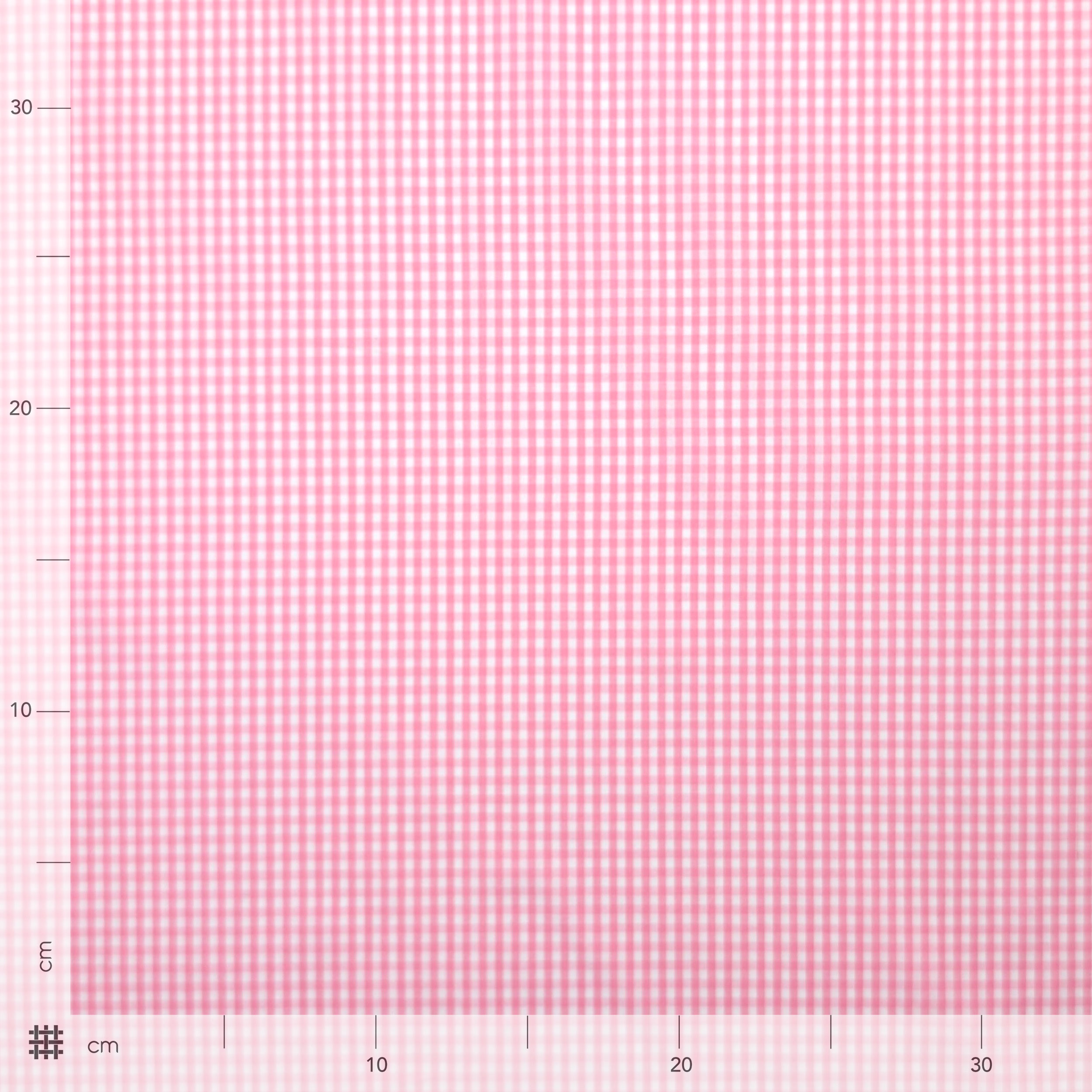 Cotone per Camiceria Quadrettini Rosa Image