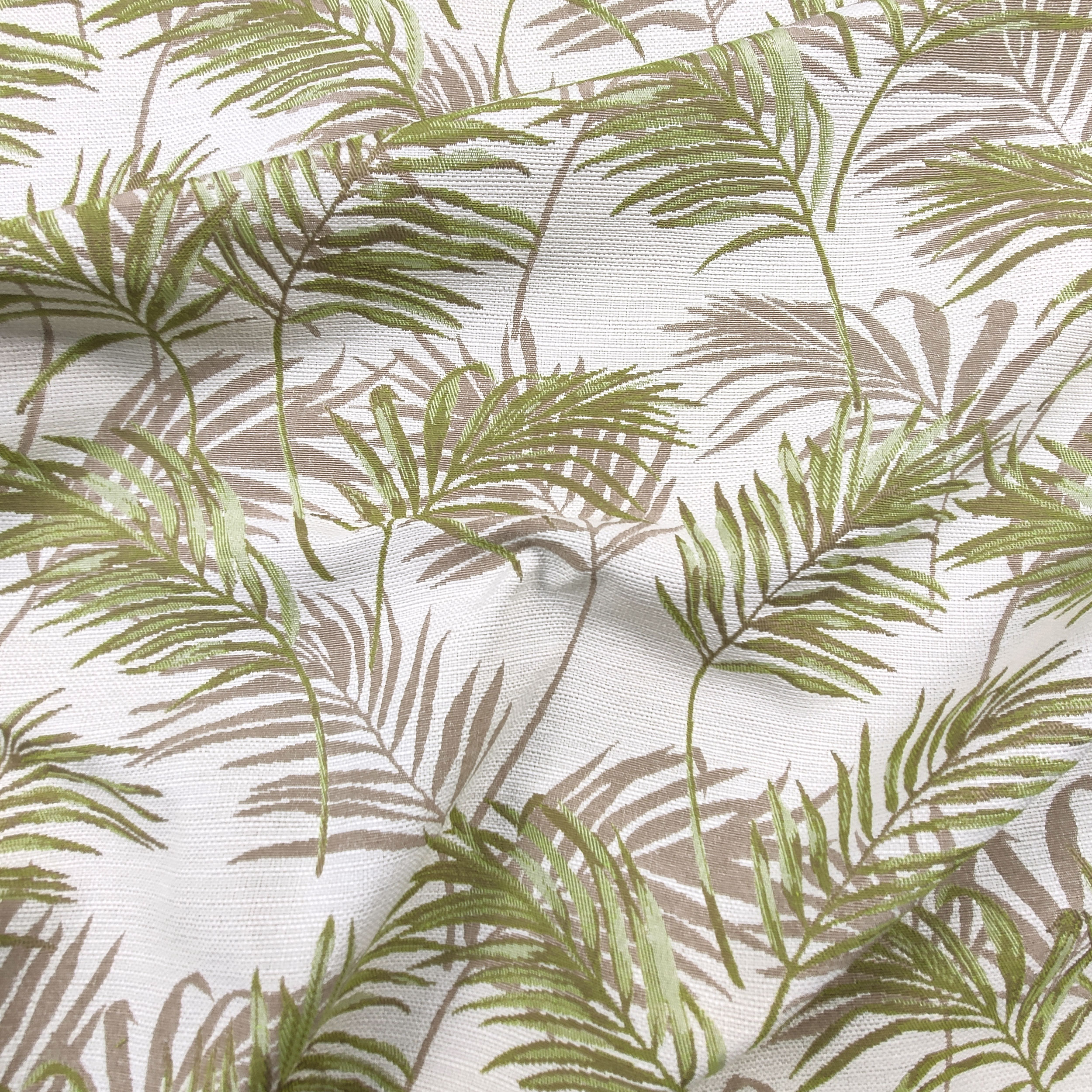Misto Cotone Arredo Foglie Verdi