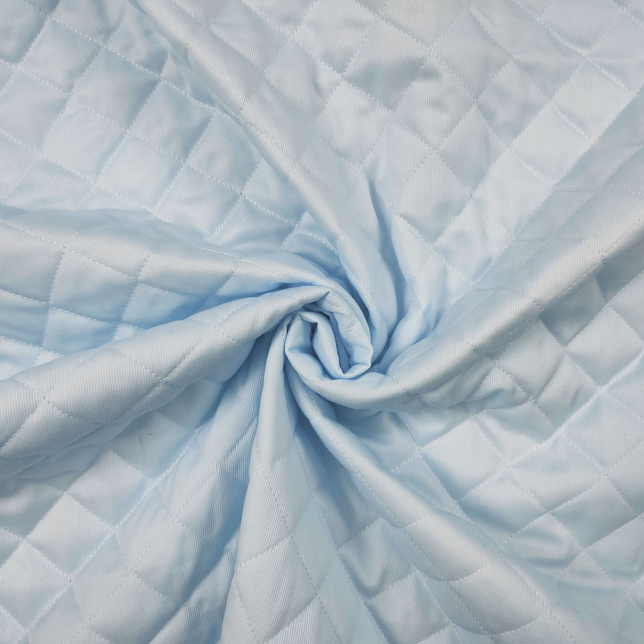 Trapunta Piquet Azzurro con Retro in Ovatta