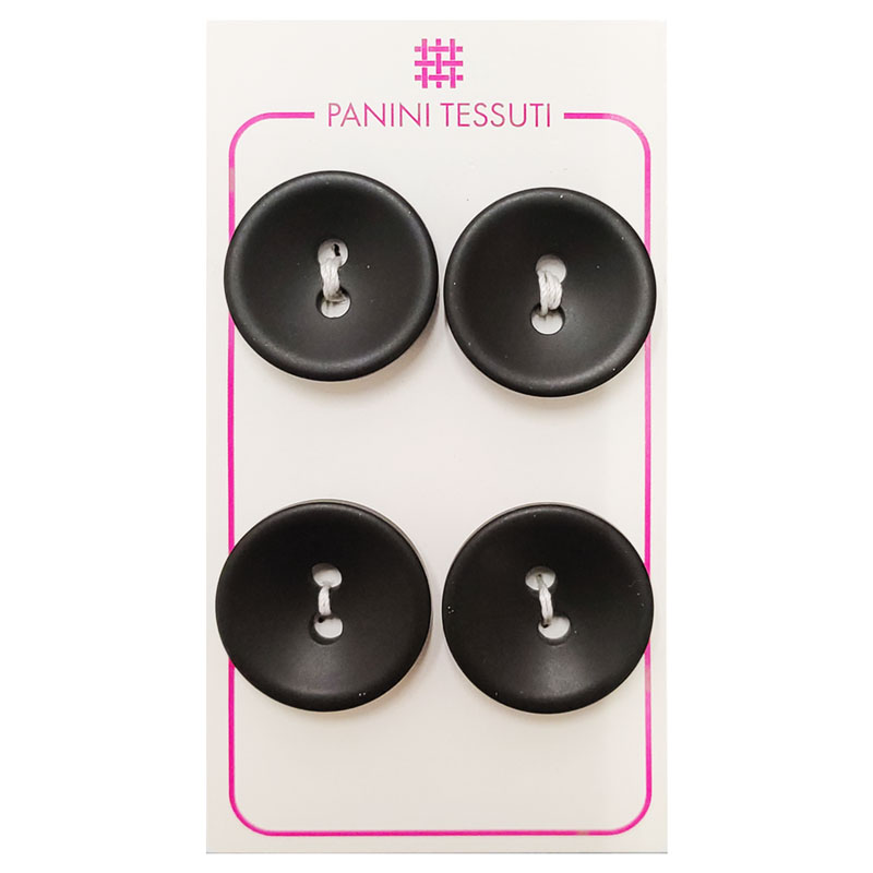 Bottoni Opachi Colore Nero 4 Pezzi - Lin 36