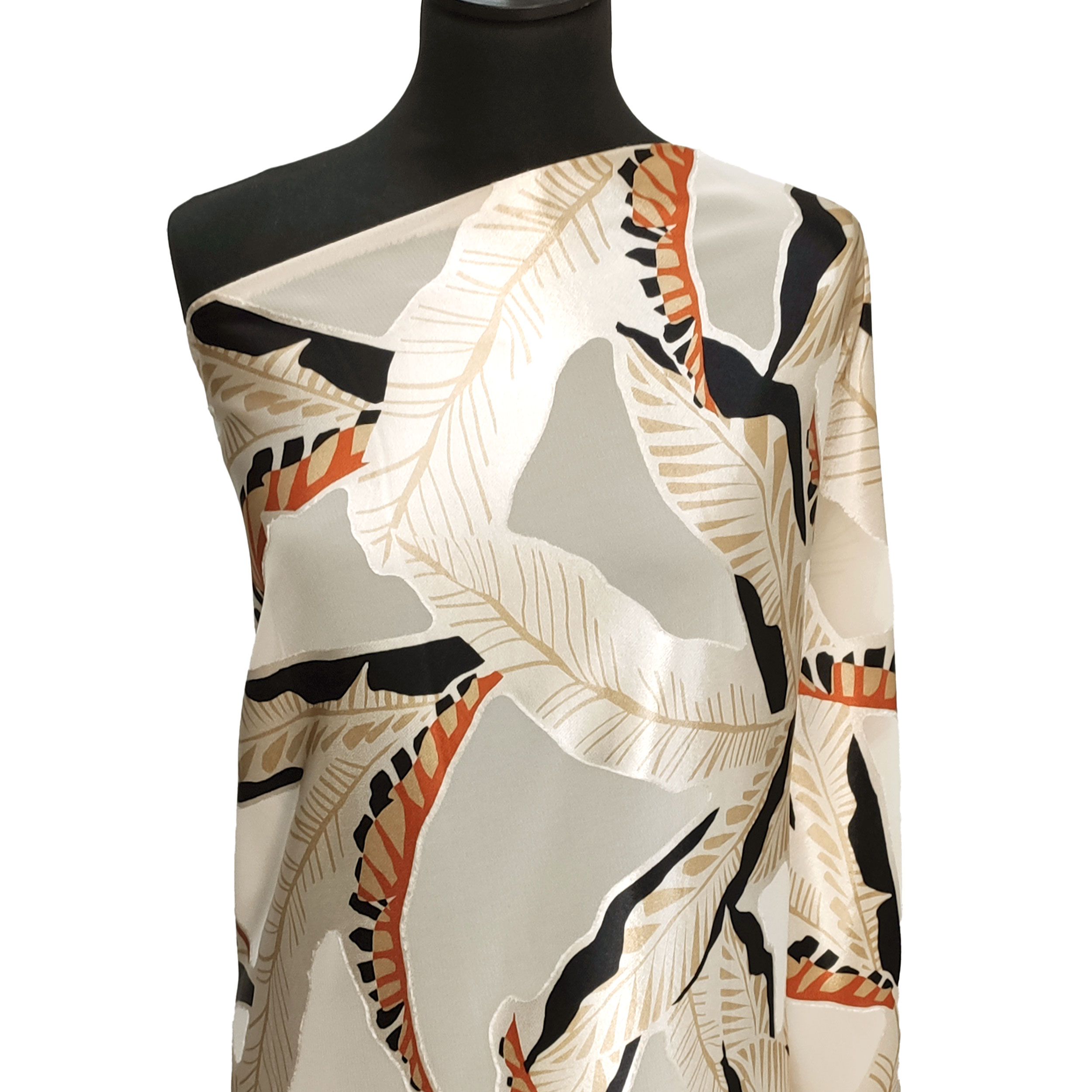 Devorè Alta Moda Foglie Beige Arancio Nero | Panini
