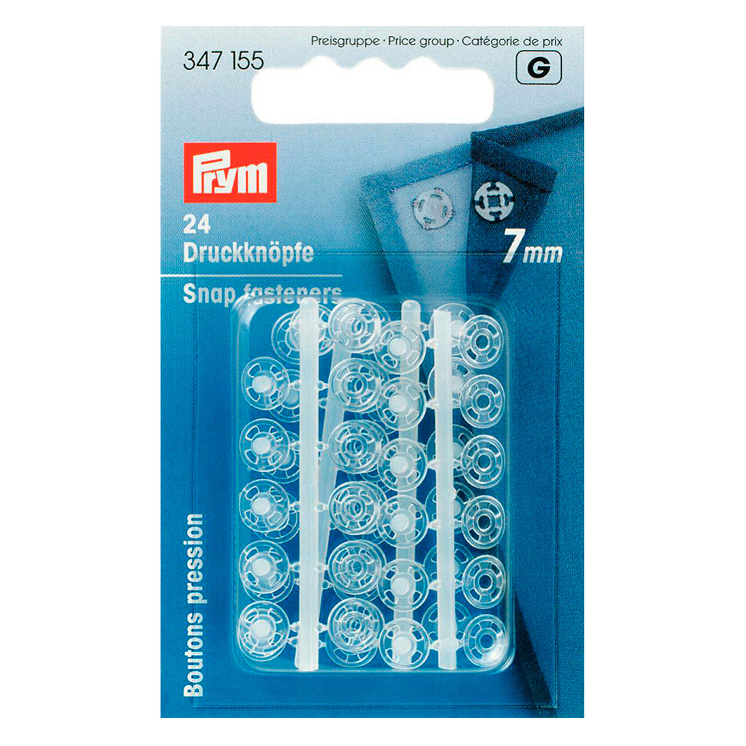 Bottoni Automatici Rotondi in Plastica Prym 7 mm