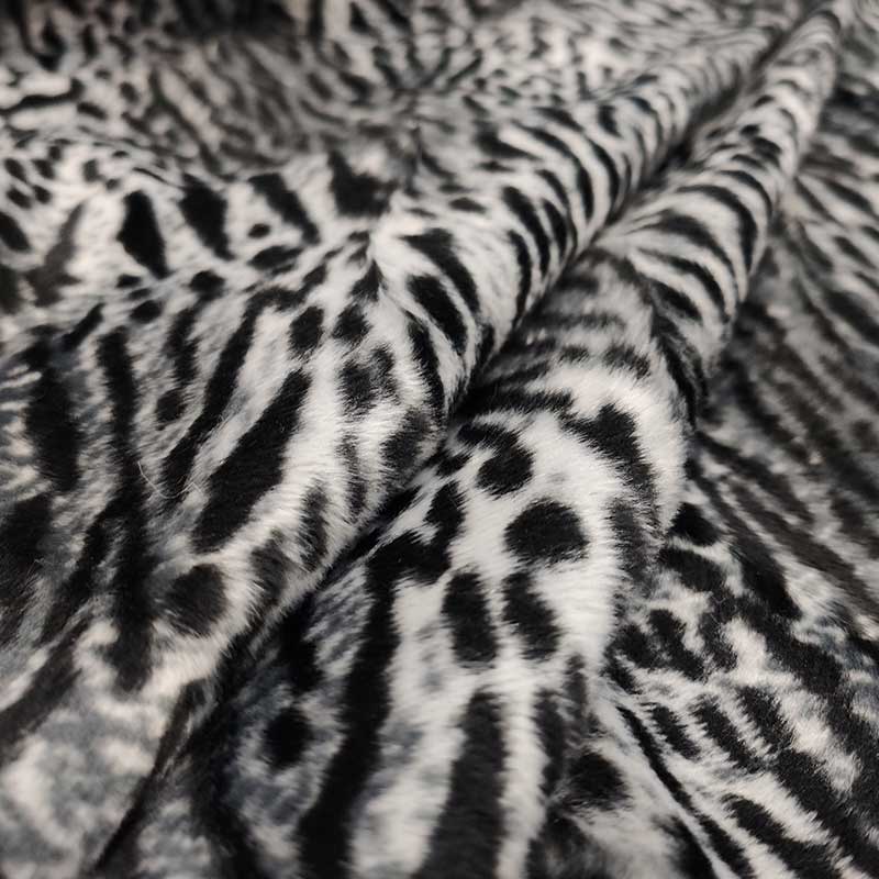 Tessuto Cavallino a Fantasia Leopardato Grigio
