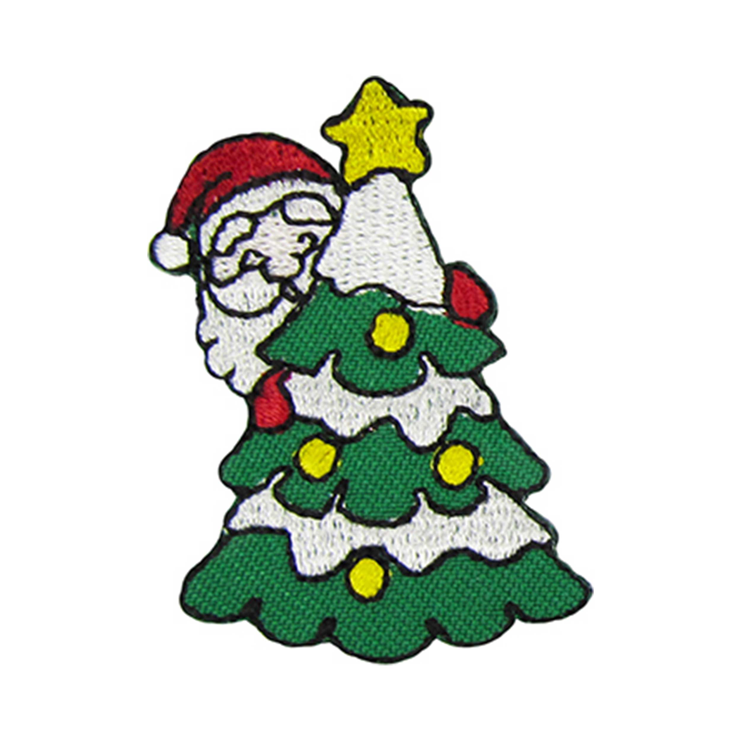 Applicazione Termoadesiva Santa Claus con Albero di Natale Image