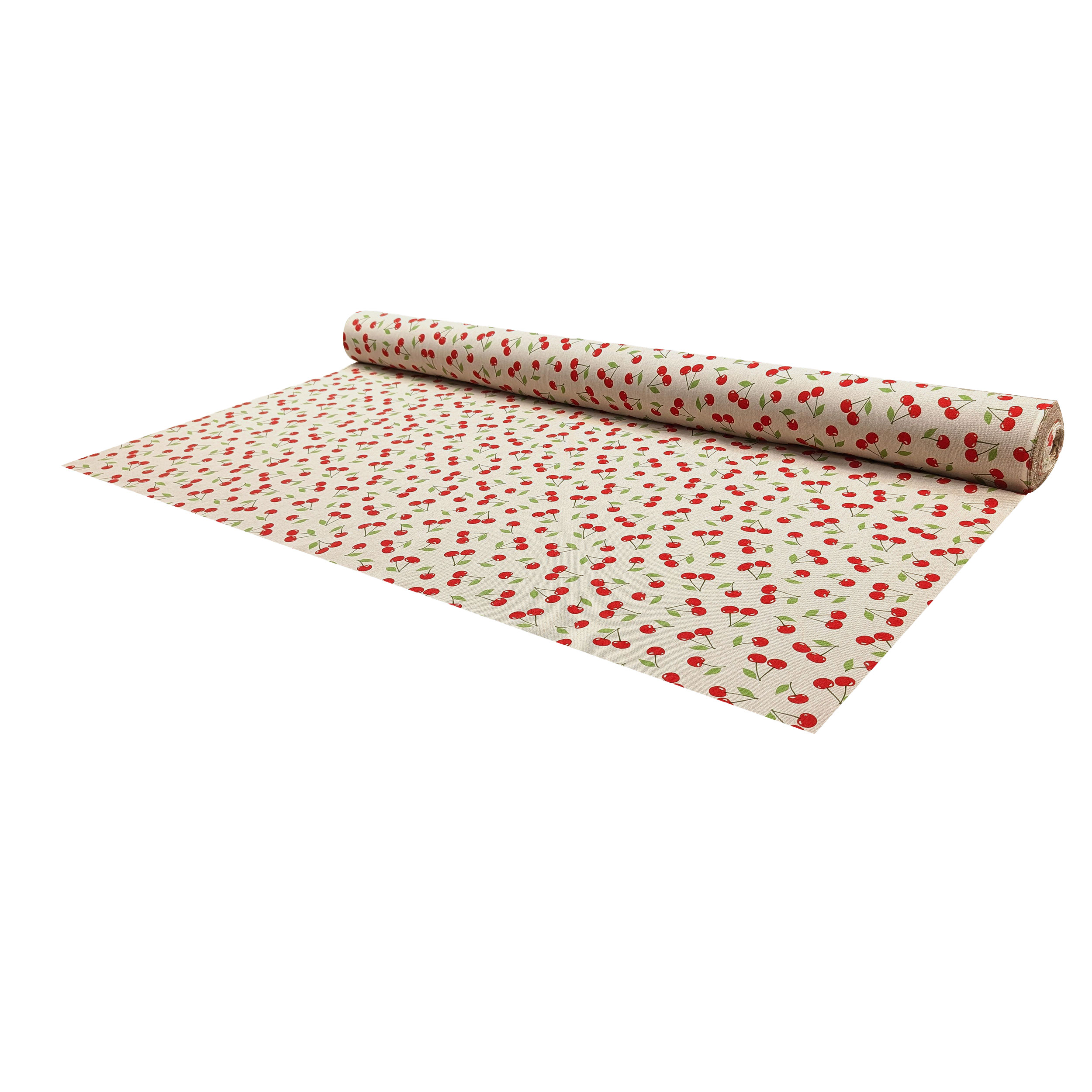 Tessuto Misto Cotone Ciliegie Rosse Image