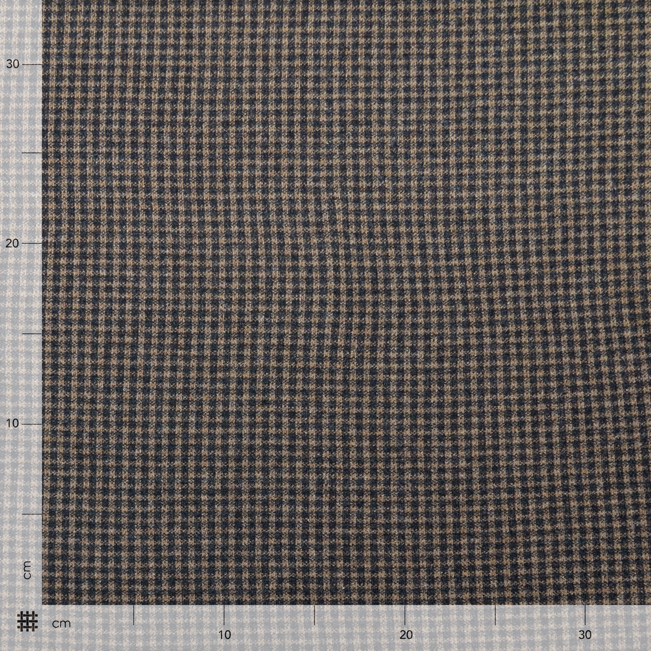 Punto Roma Jacquard Quadretti Marrone Image