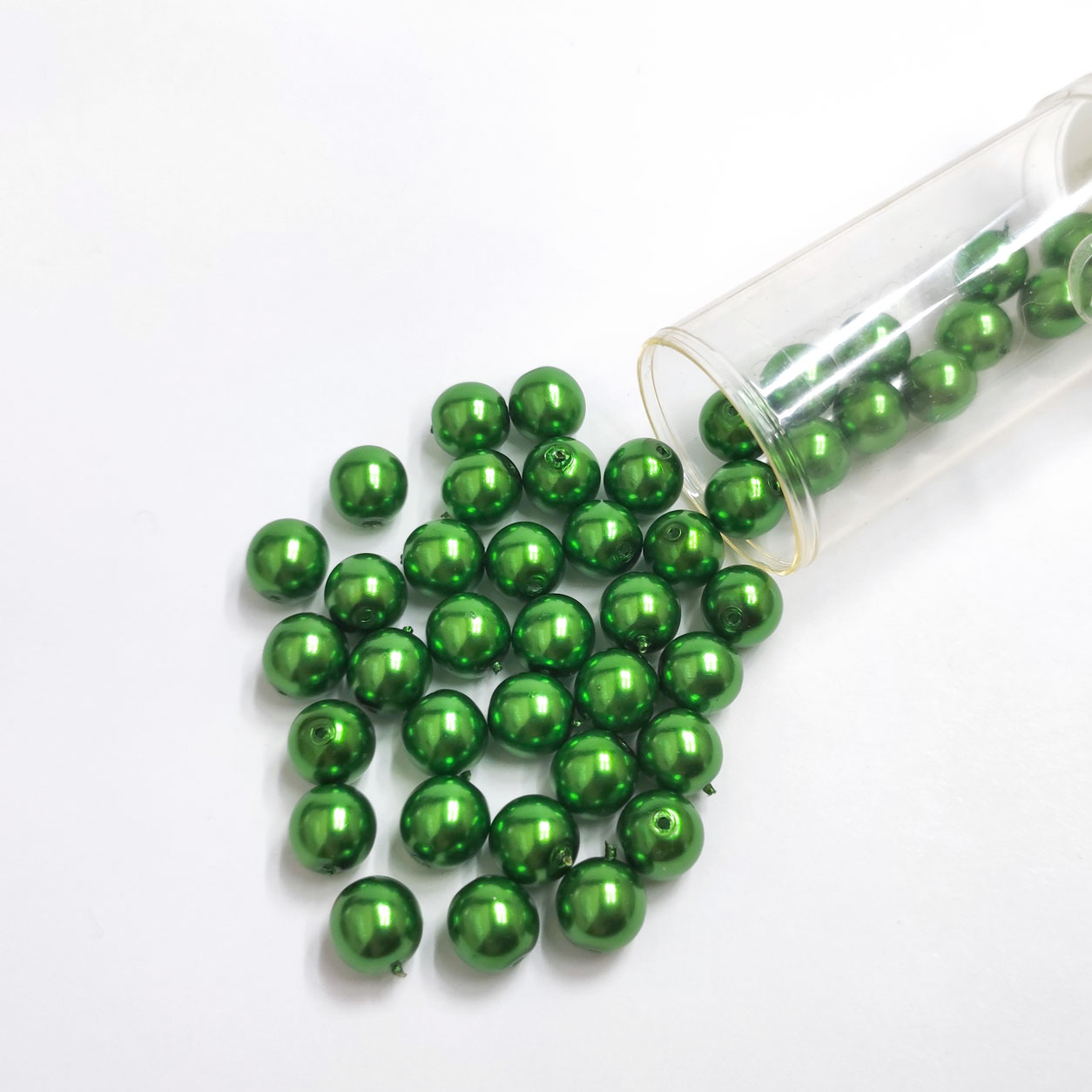 Perline verde 8 mm