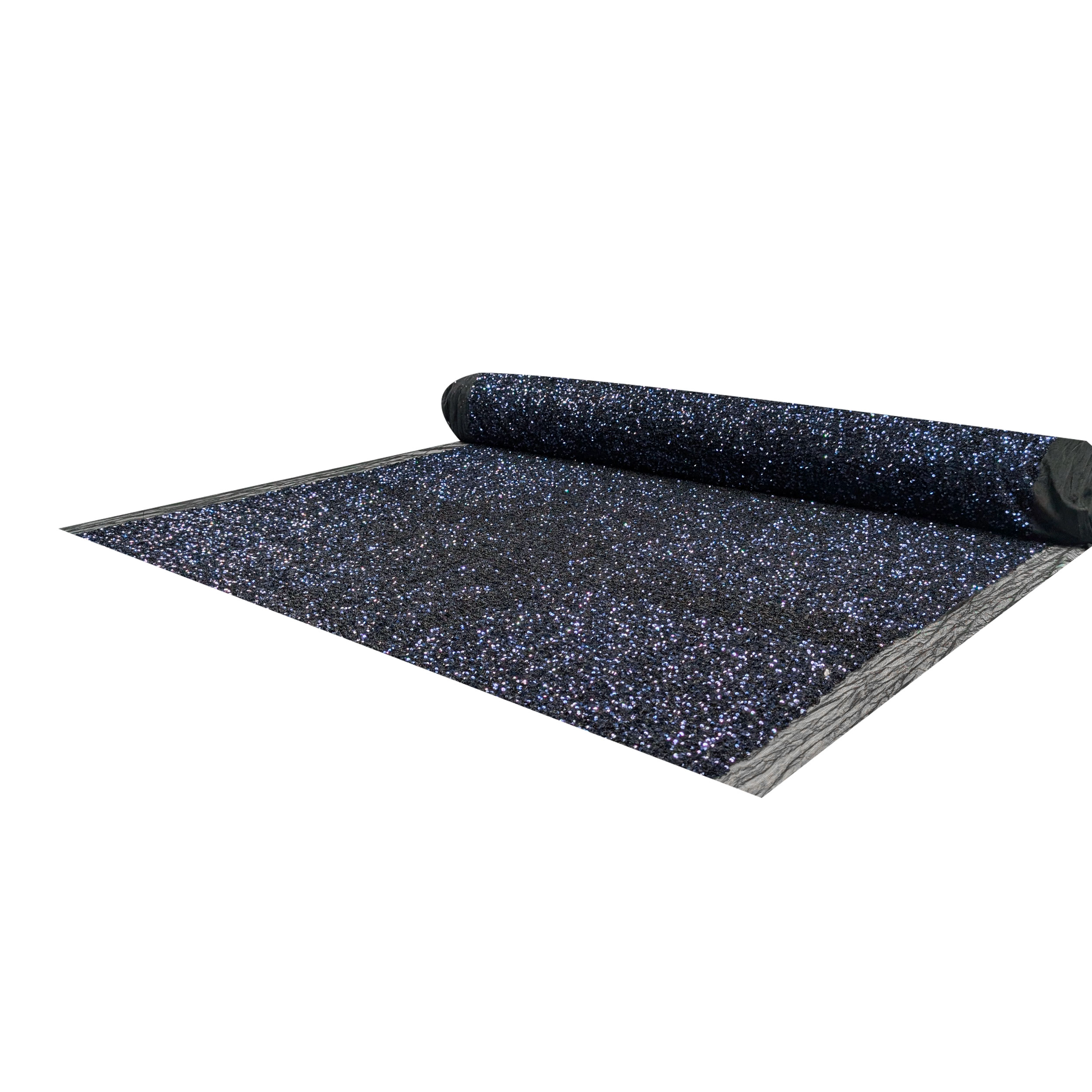 Paillettes su Tulle Elasticizzato Blu Image
