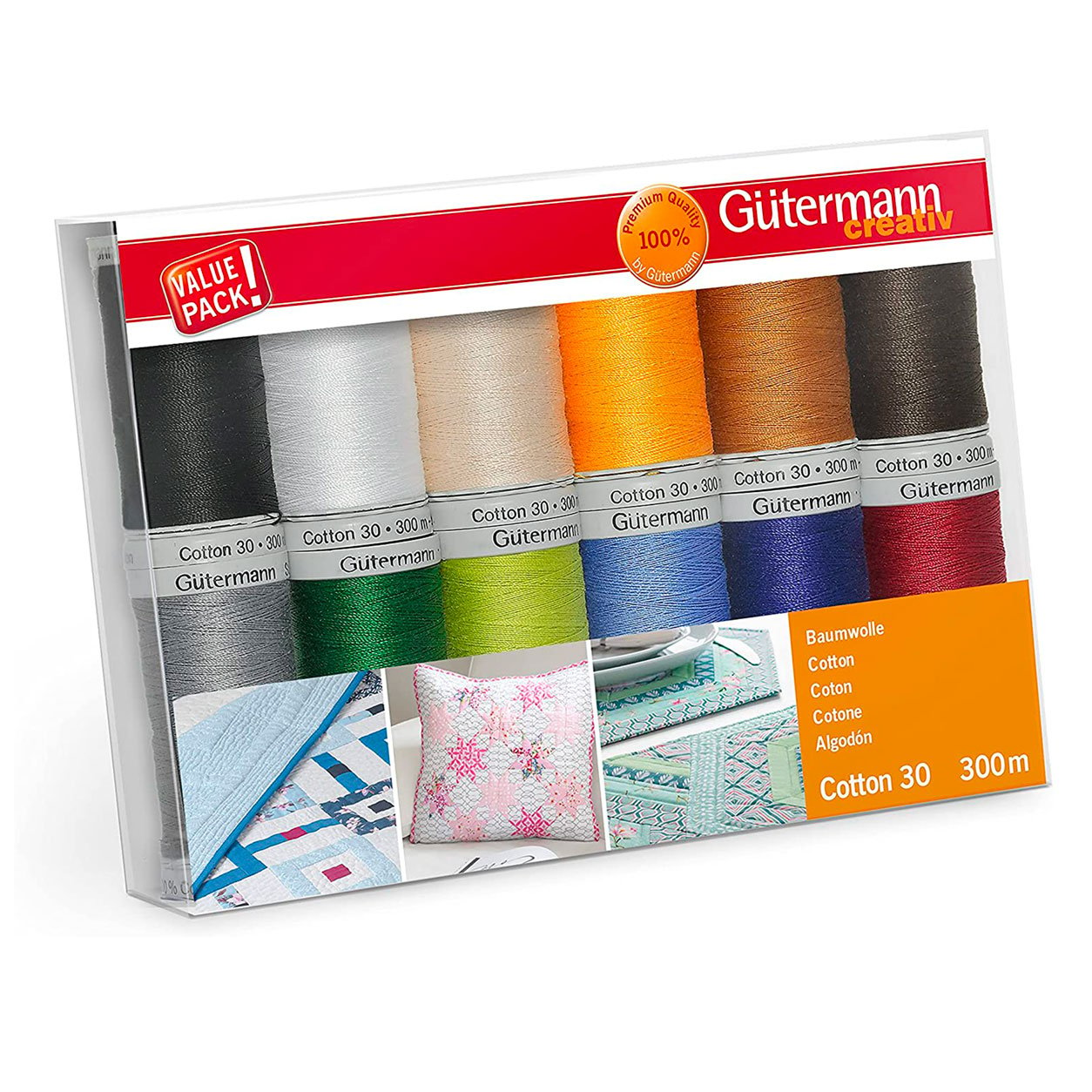 set gutermann 12 bobine di filo cotone 300 m