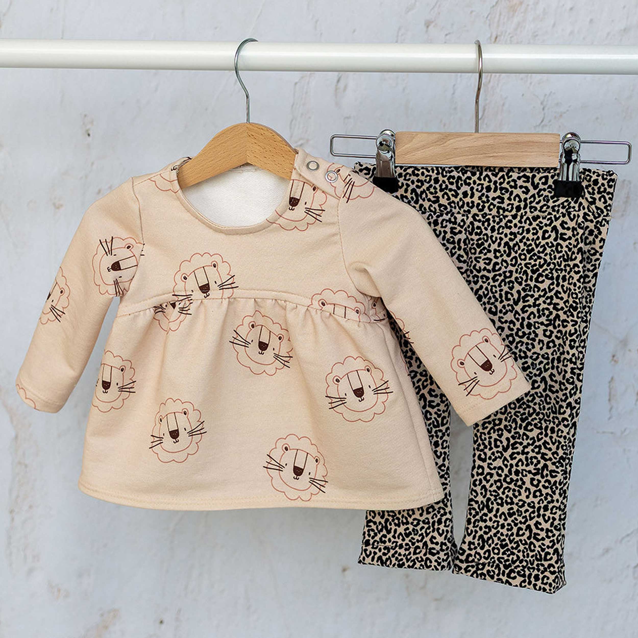Jersey Cotone Beige Fantasia Leopardata Image