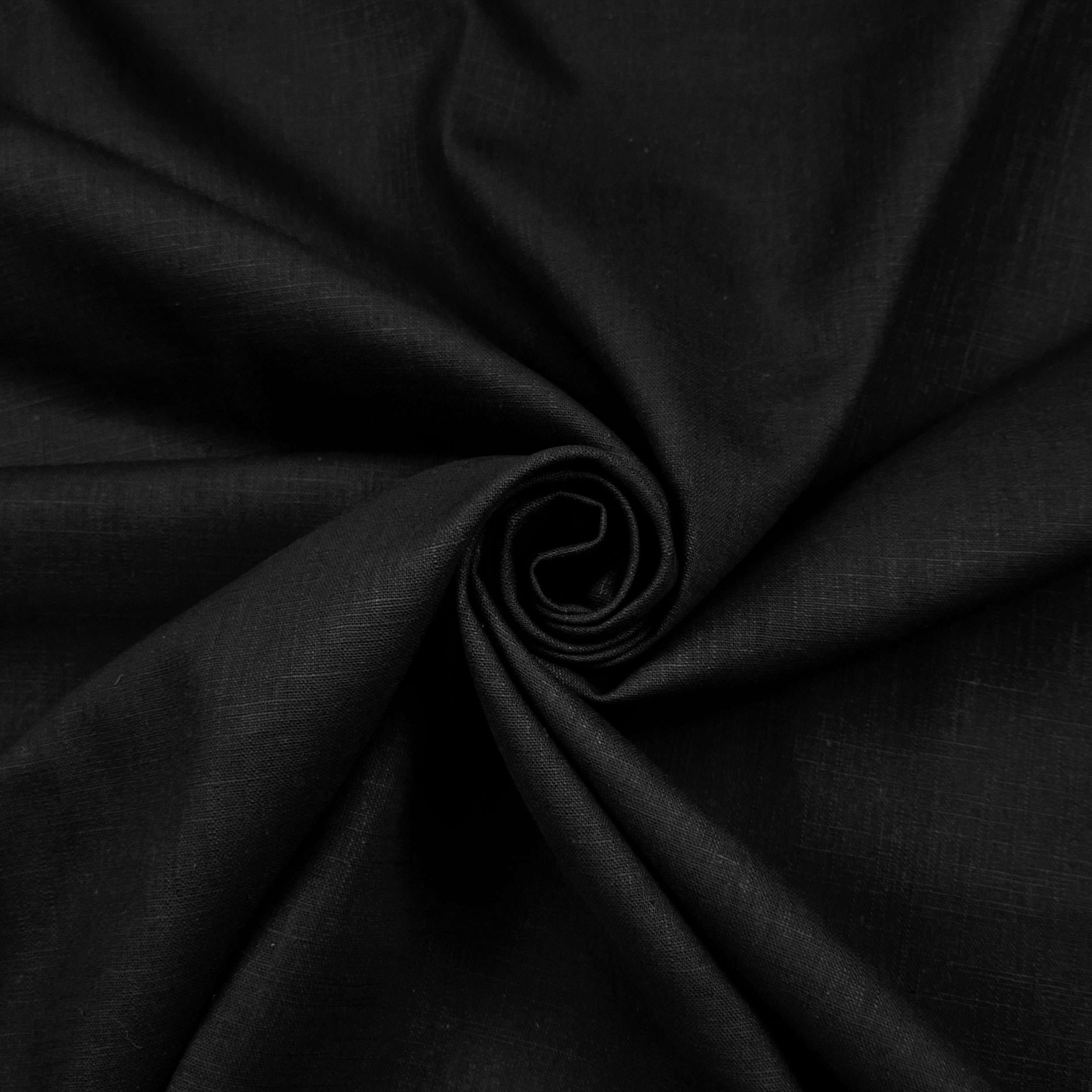 tessuto in misto lino nero