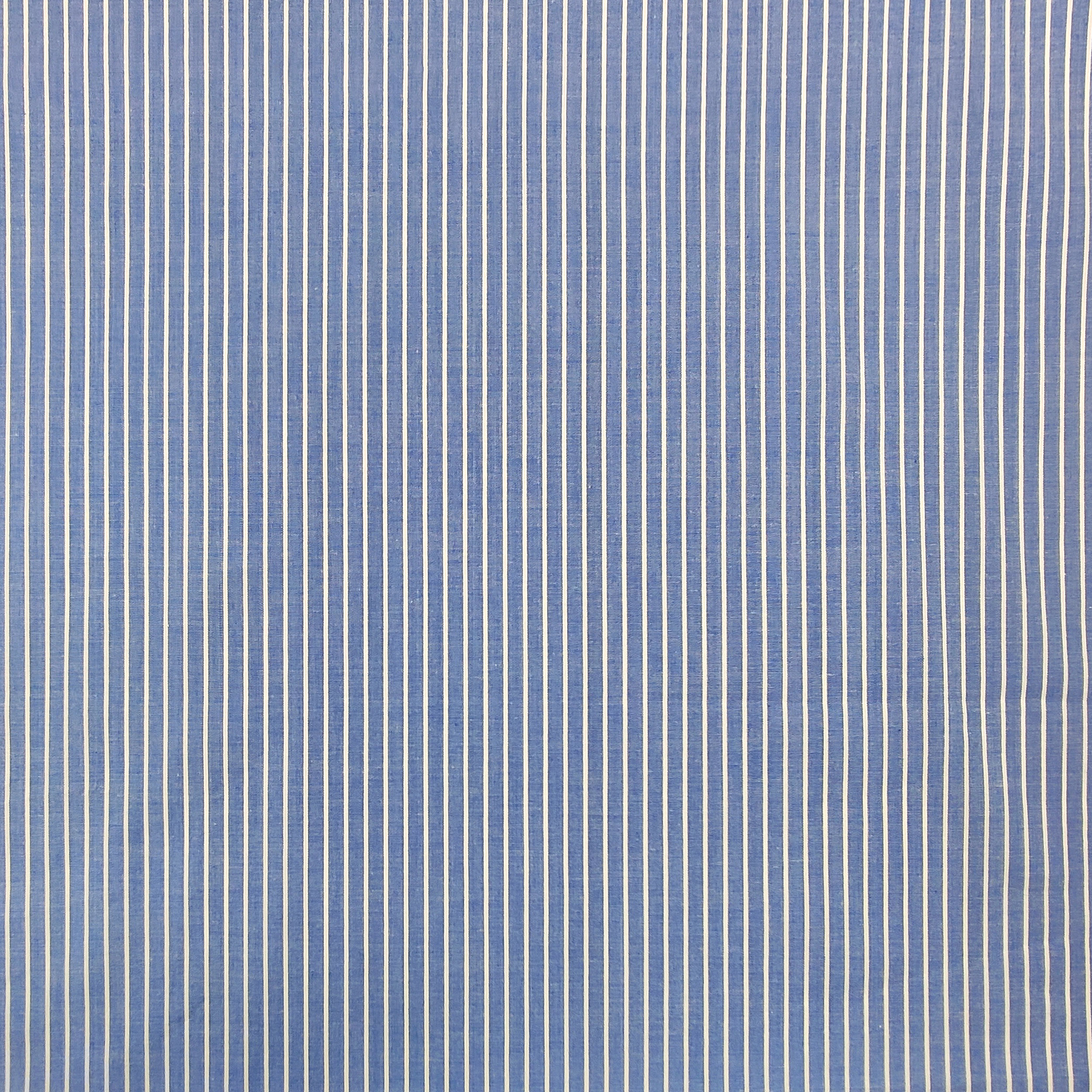 Cotone per Camiceria Elasticizzato Riga Blu