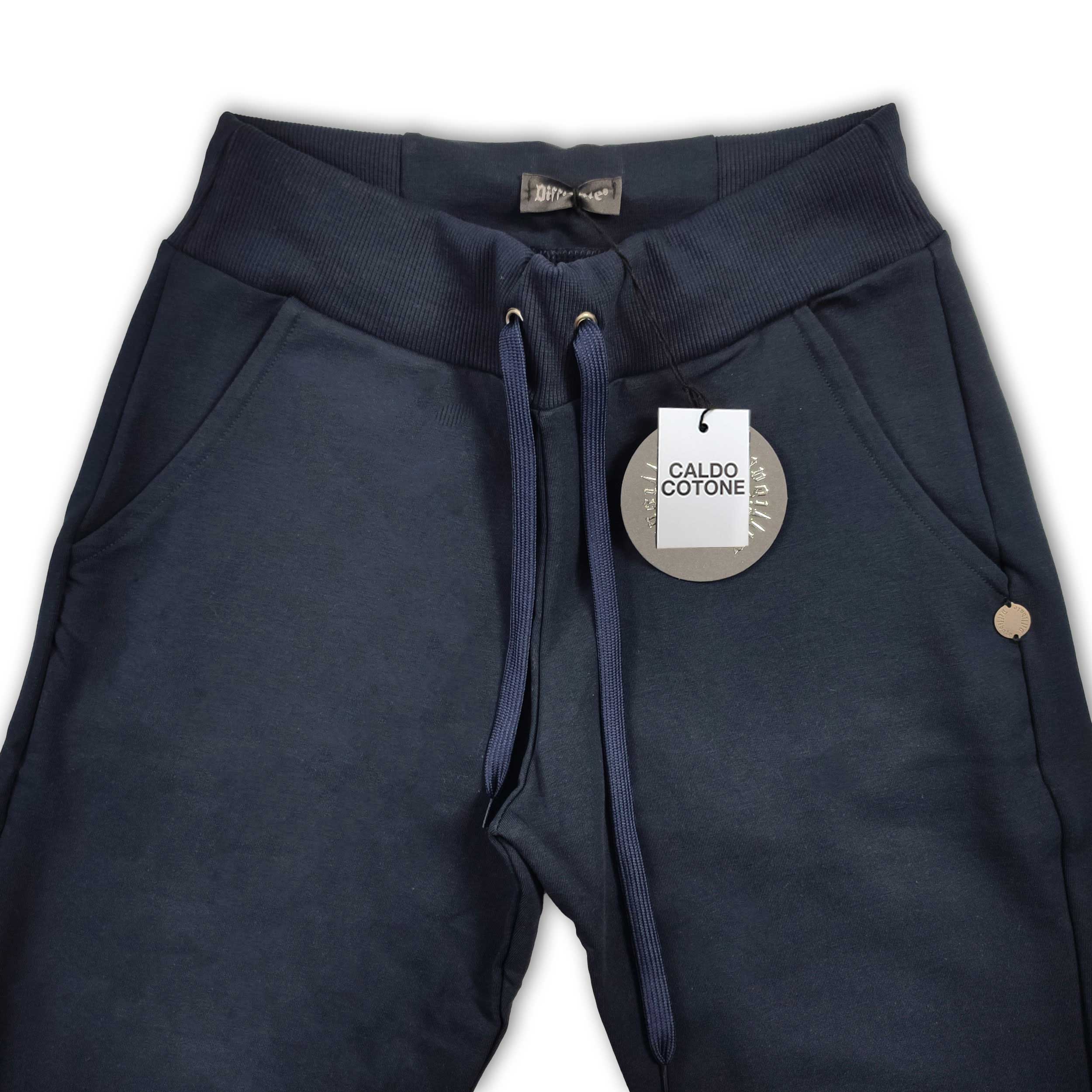 Pantalone in Caldo Cotone Blu Image