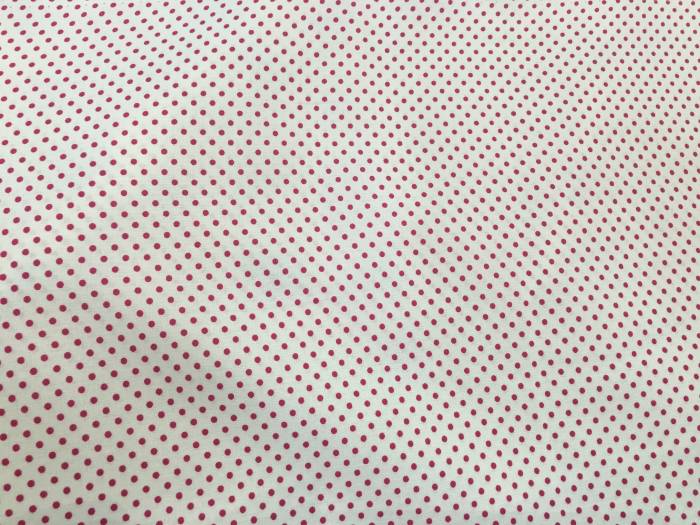 Tessuto Cotone a Pois Fuxia Image