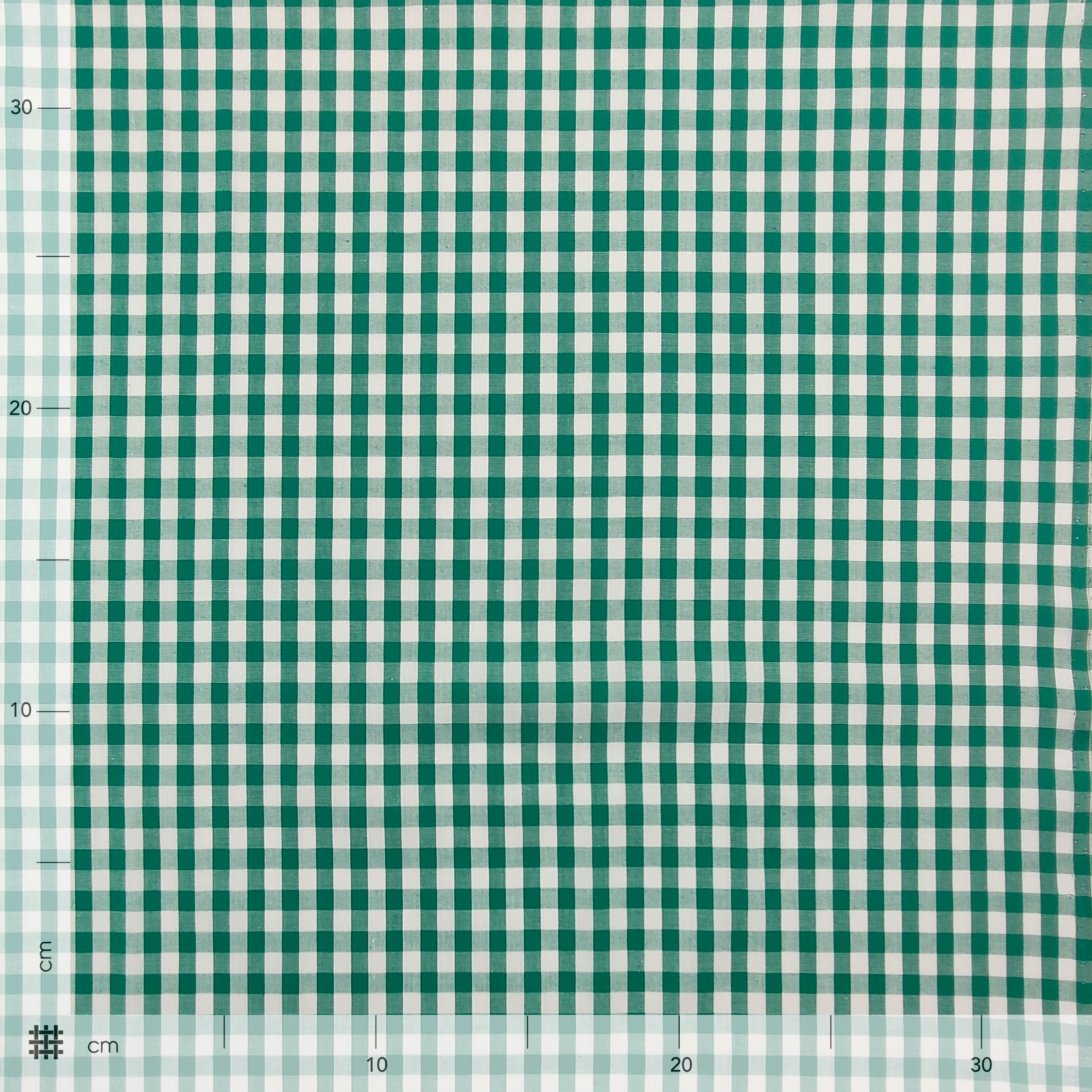 Tessuto Cotone Quadretti Grandi Tinto in Filo Image