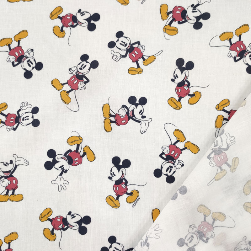 Tessuto Cotone Disney Mickey Mouse Vintage