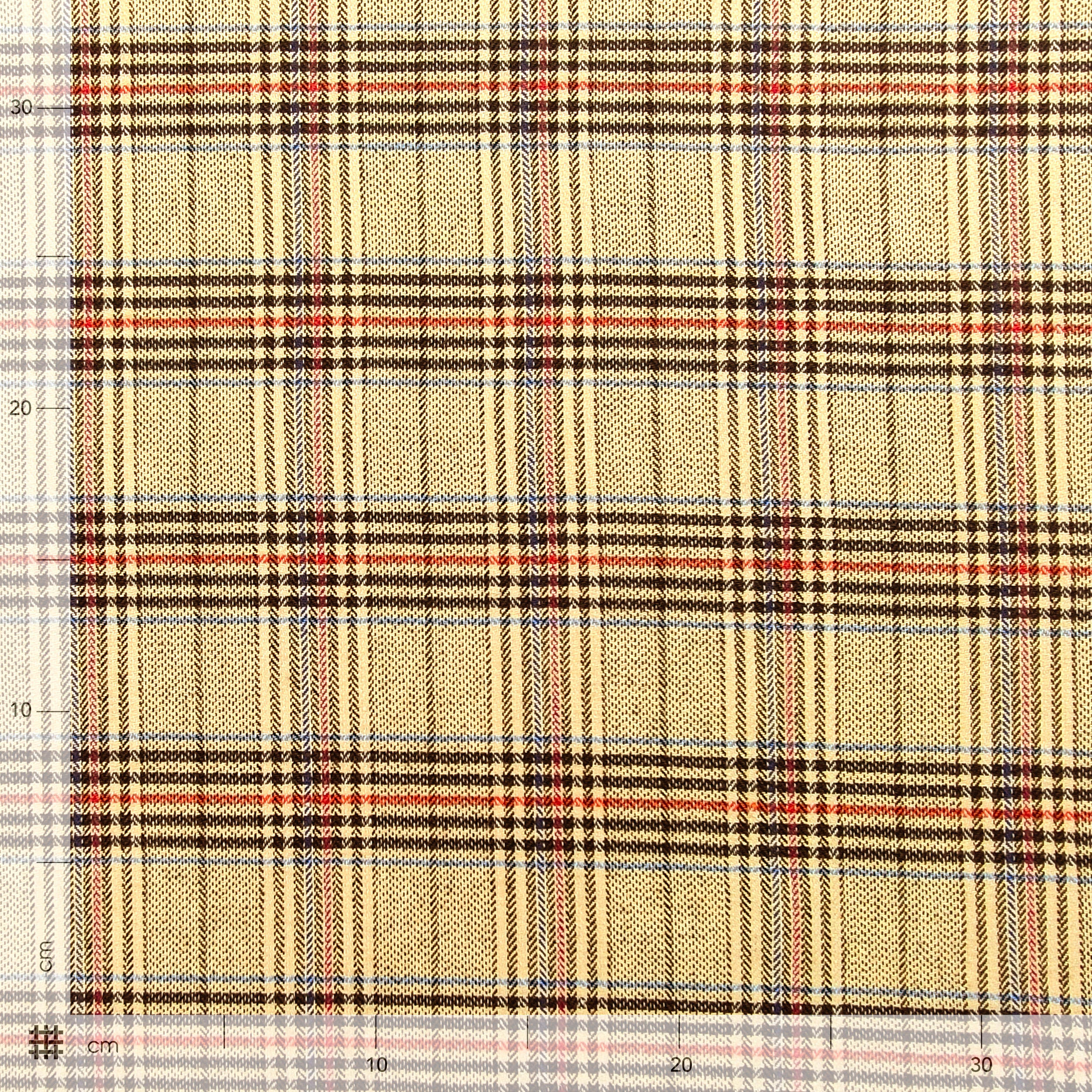 Tartan Misto Cotone Quadri Beige