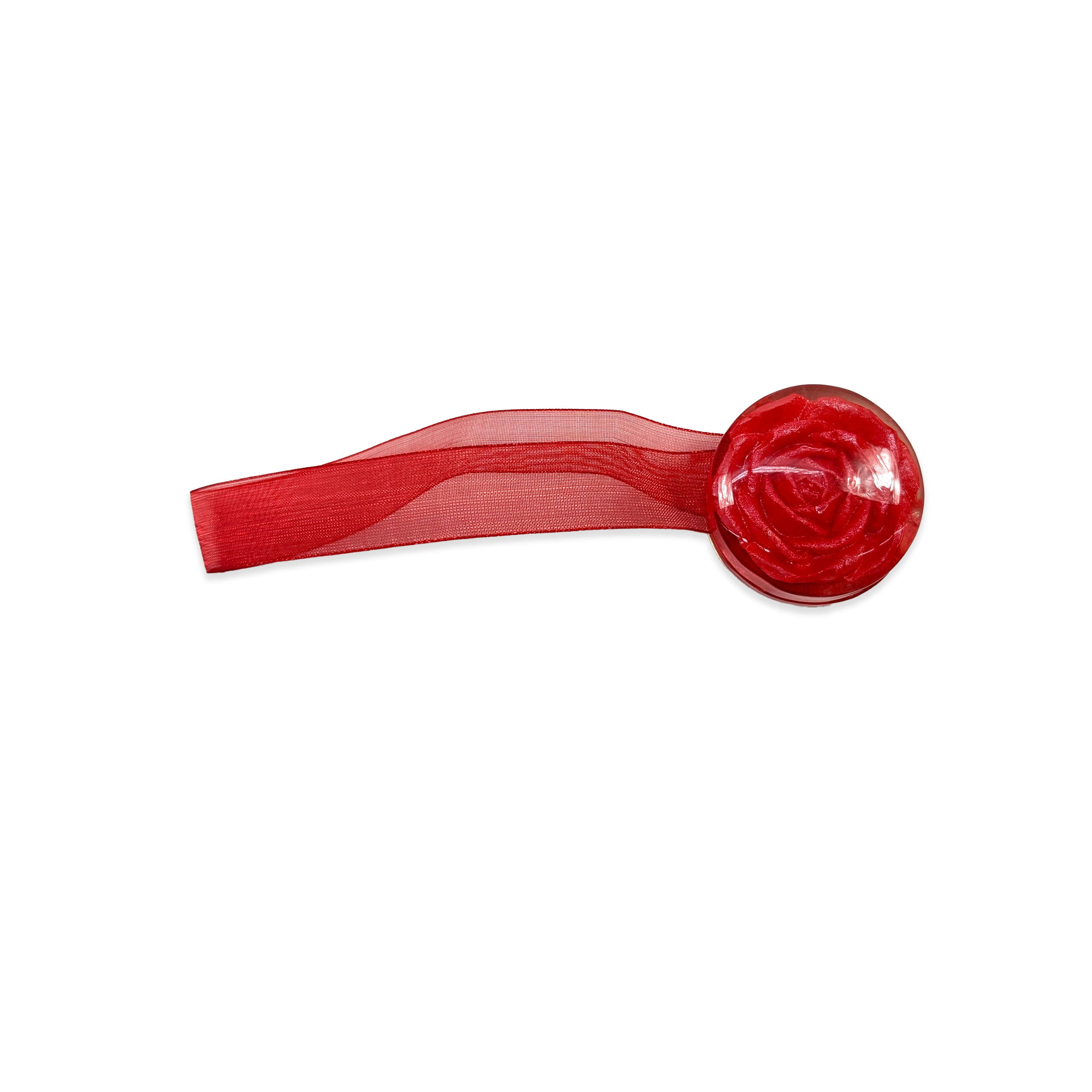 Calamita Tende a Bottone con Fiore - Rosso Image