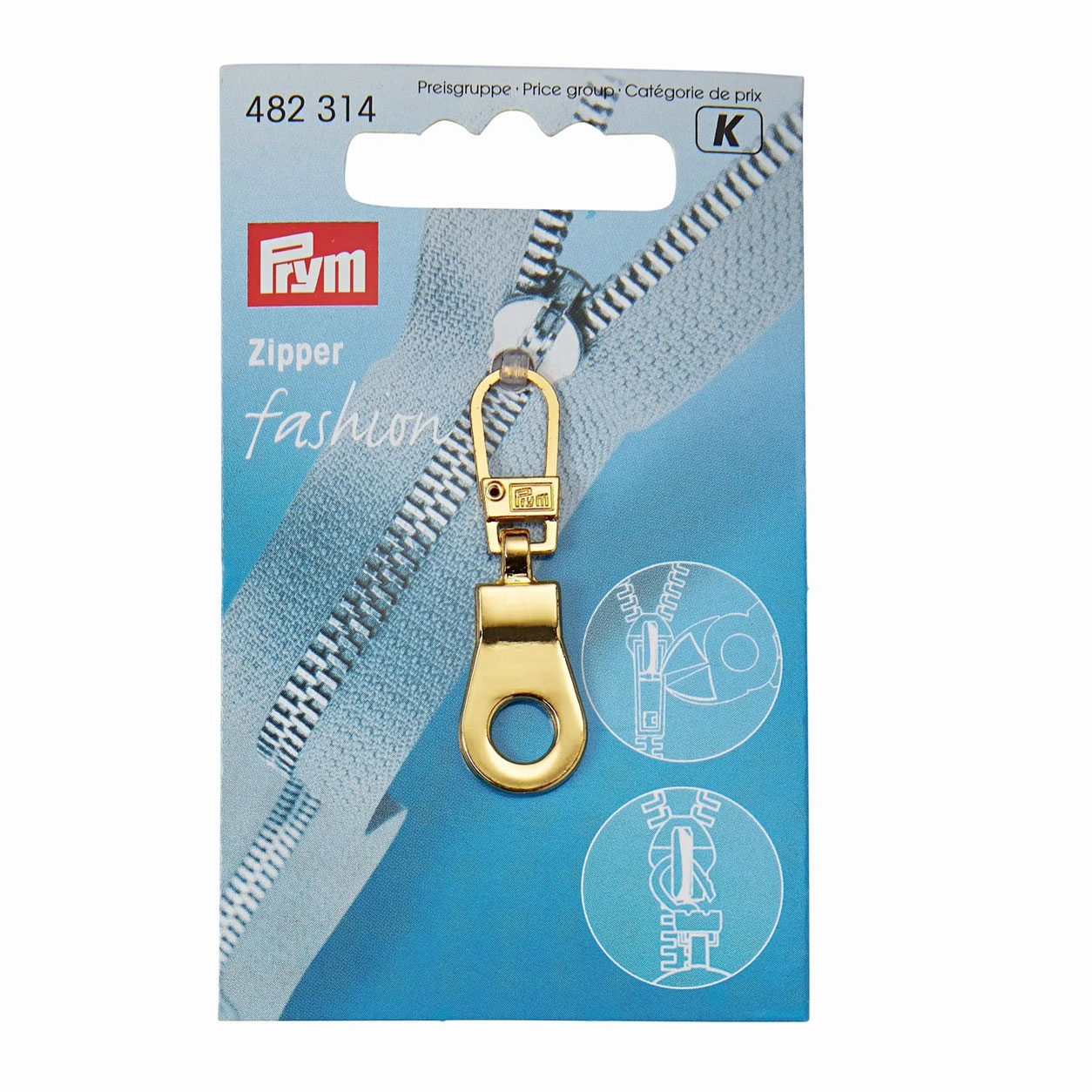 Tiretto Moda per Zip Prym Oro