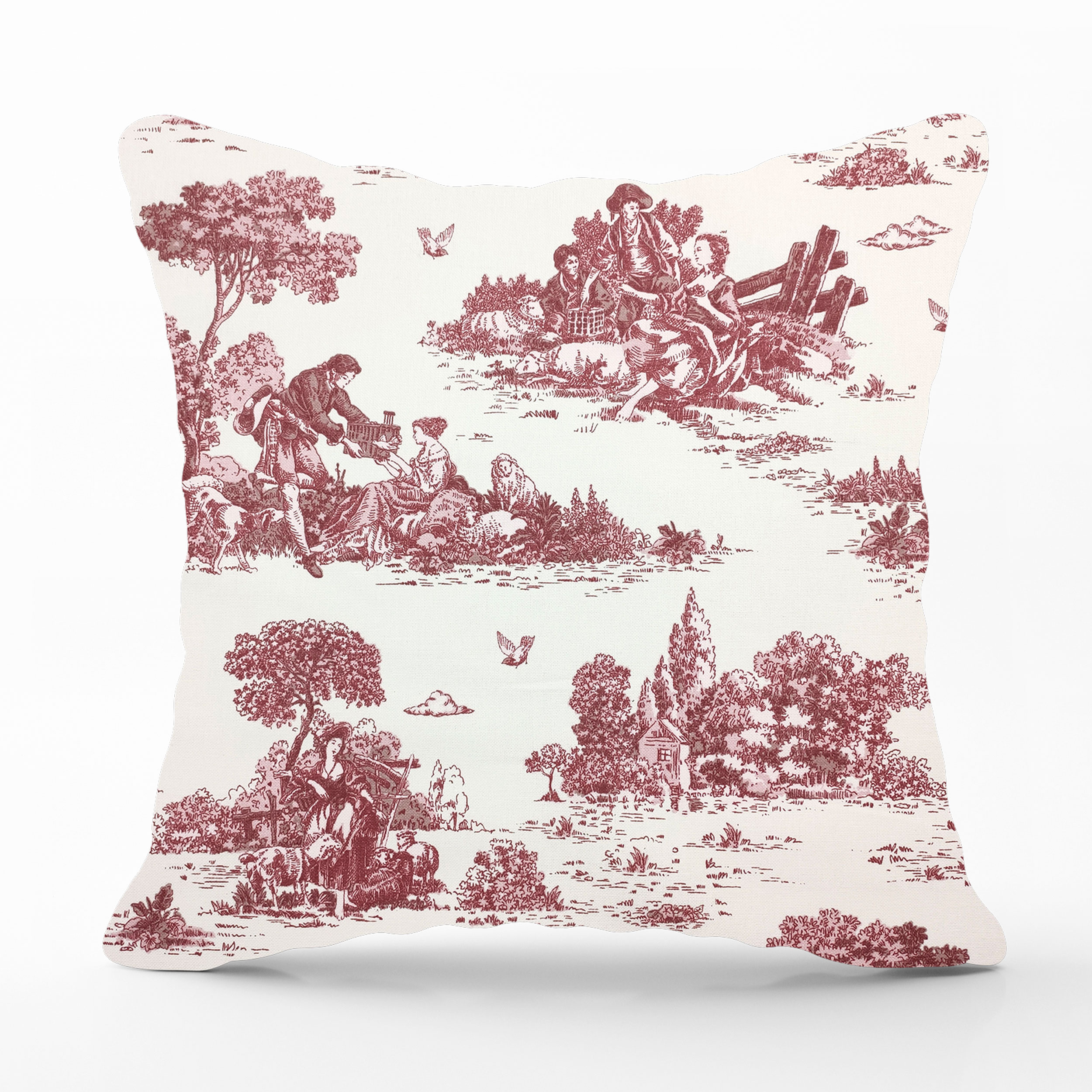 Federa per Cuscini Toile de Jouy Bordeaux Image
