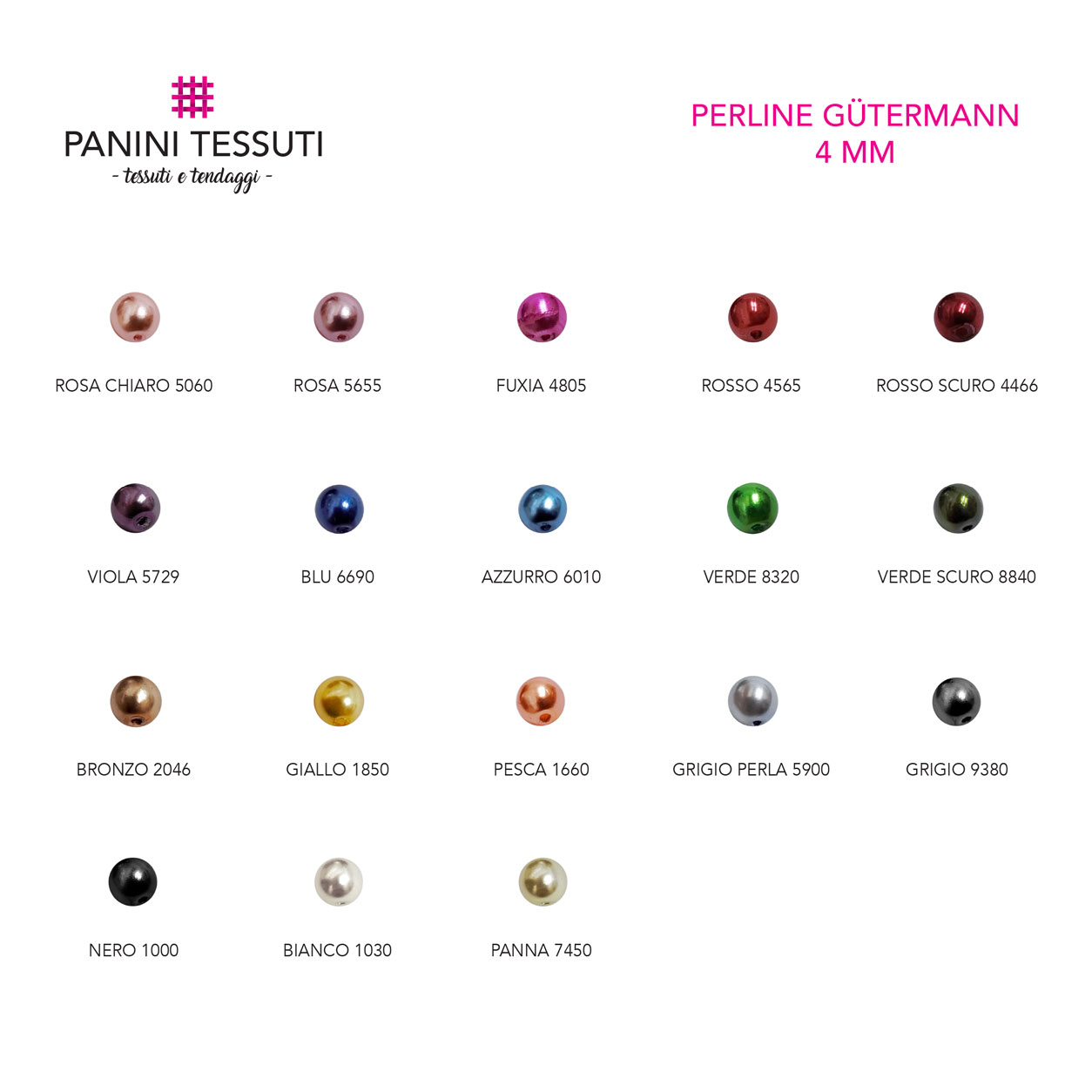 perline gutermann 4mm