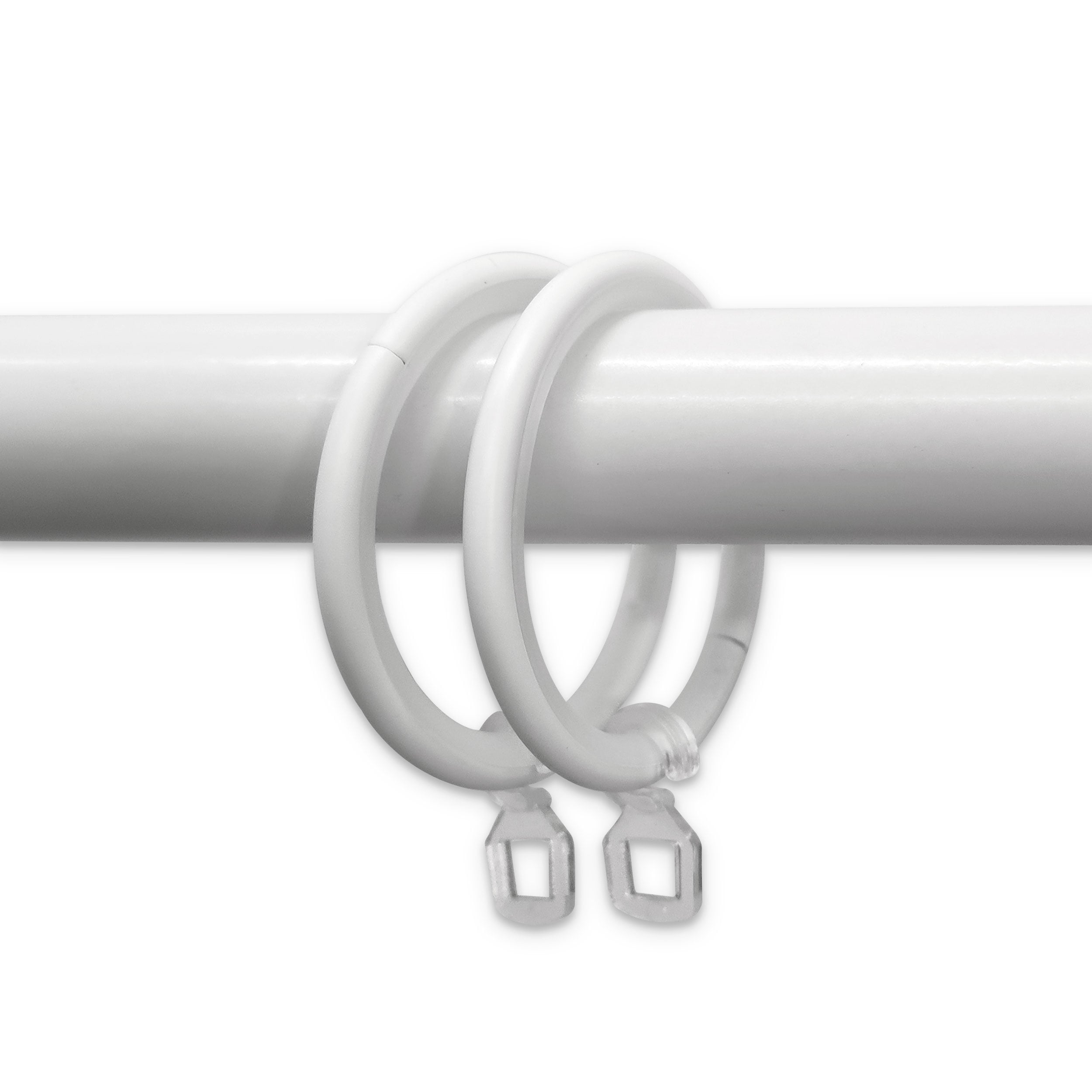 Set 50 Anelli Tenda Metallo Nero + 50 Ganci Plastica, Diametro Interno 30 Mm, Silenziosi Set 50 Anelli Tenda Metallo Nero + 50 Ganci Plastica, Diametro Interno 30 Mm, Silenziosi