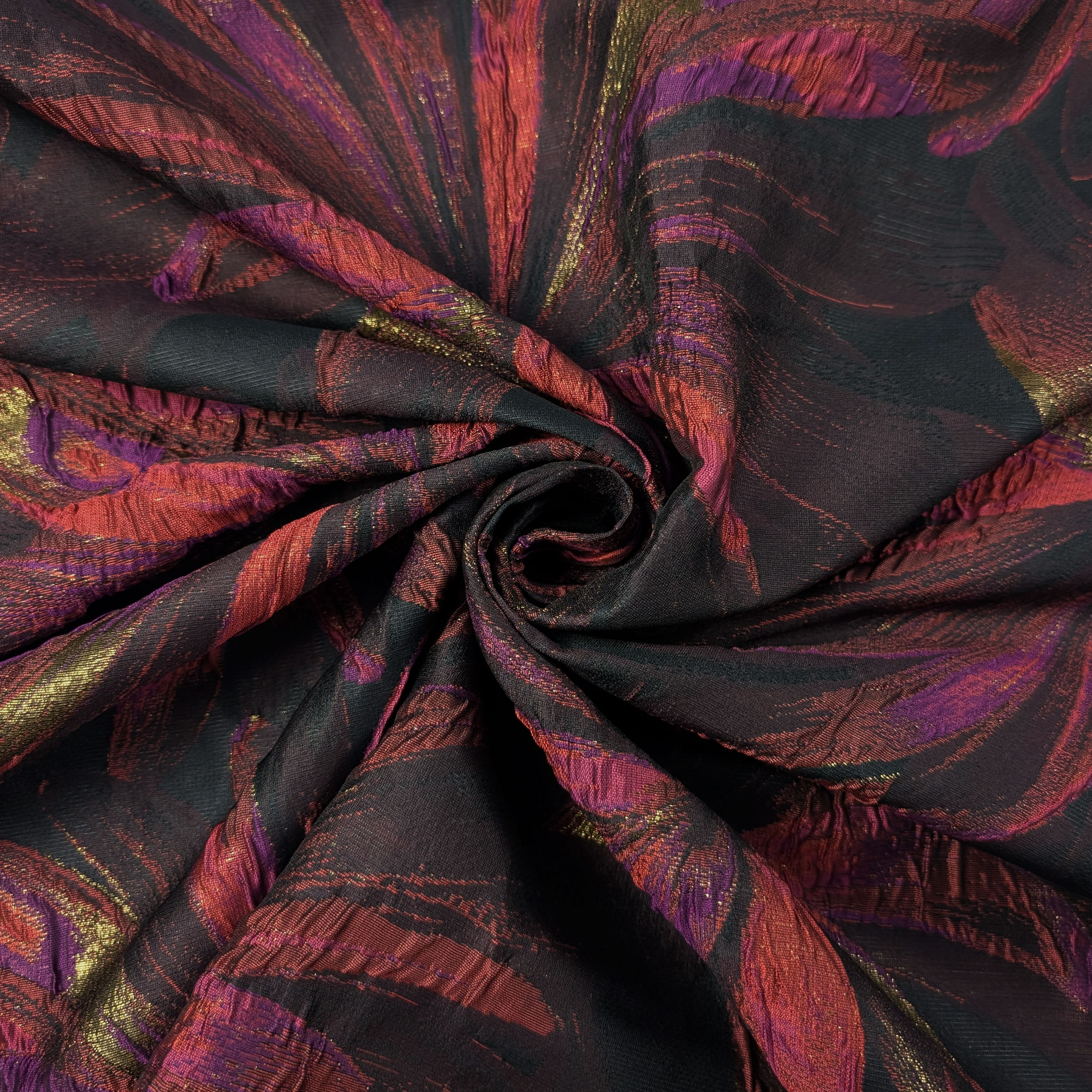 Broccato Moda Fiori Rossi Lurex Image