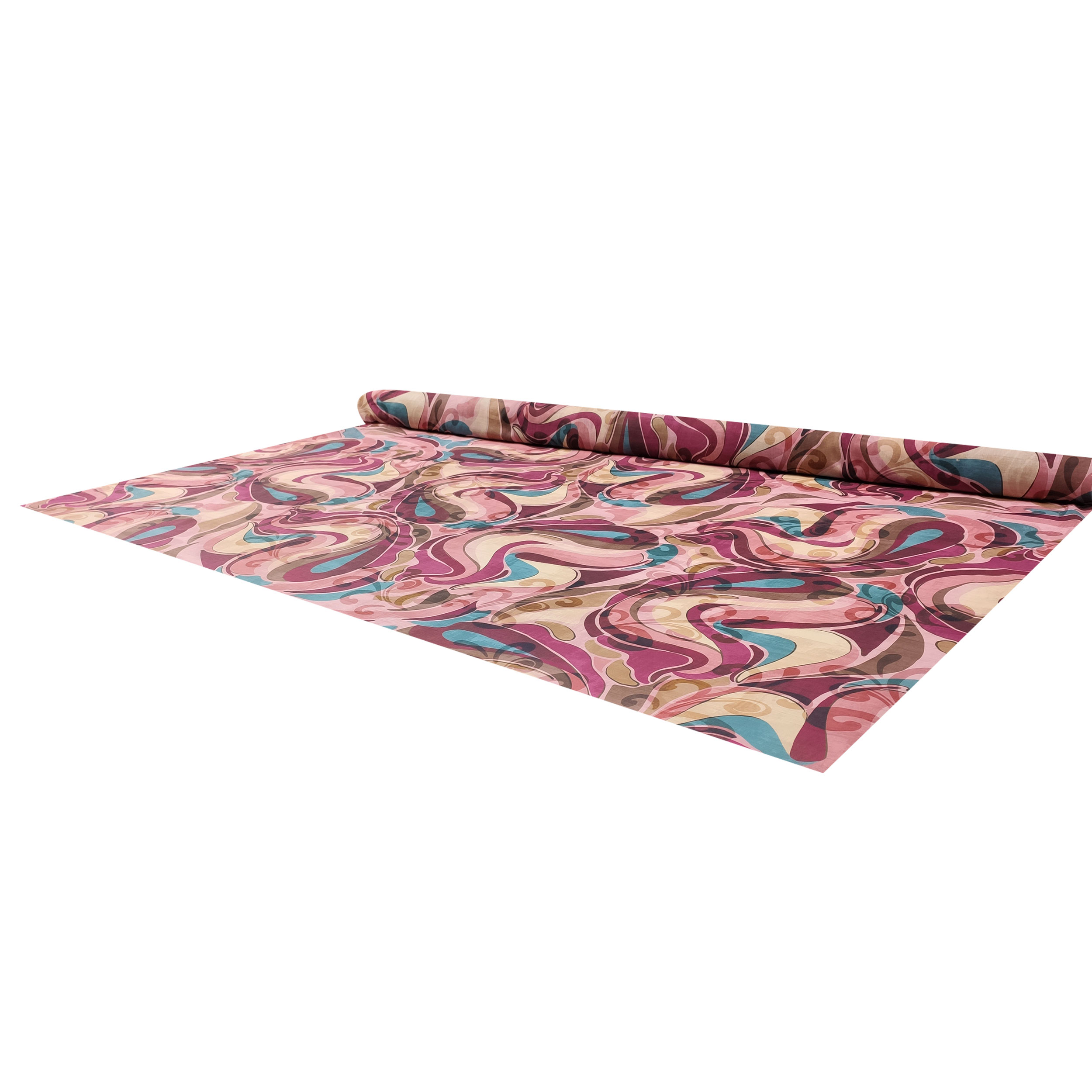 Mussola Setata Alta Moda Bordeaux e Rosa