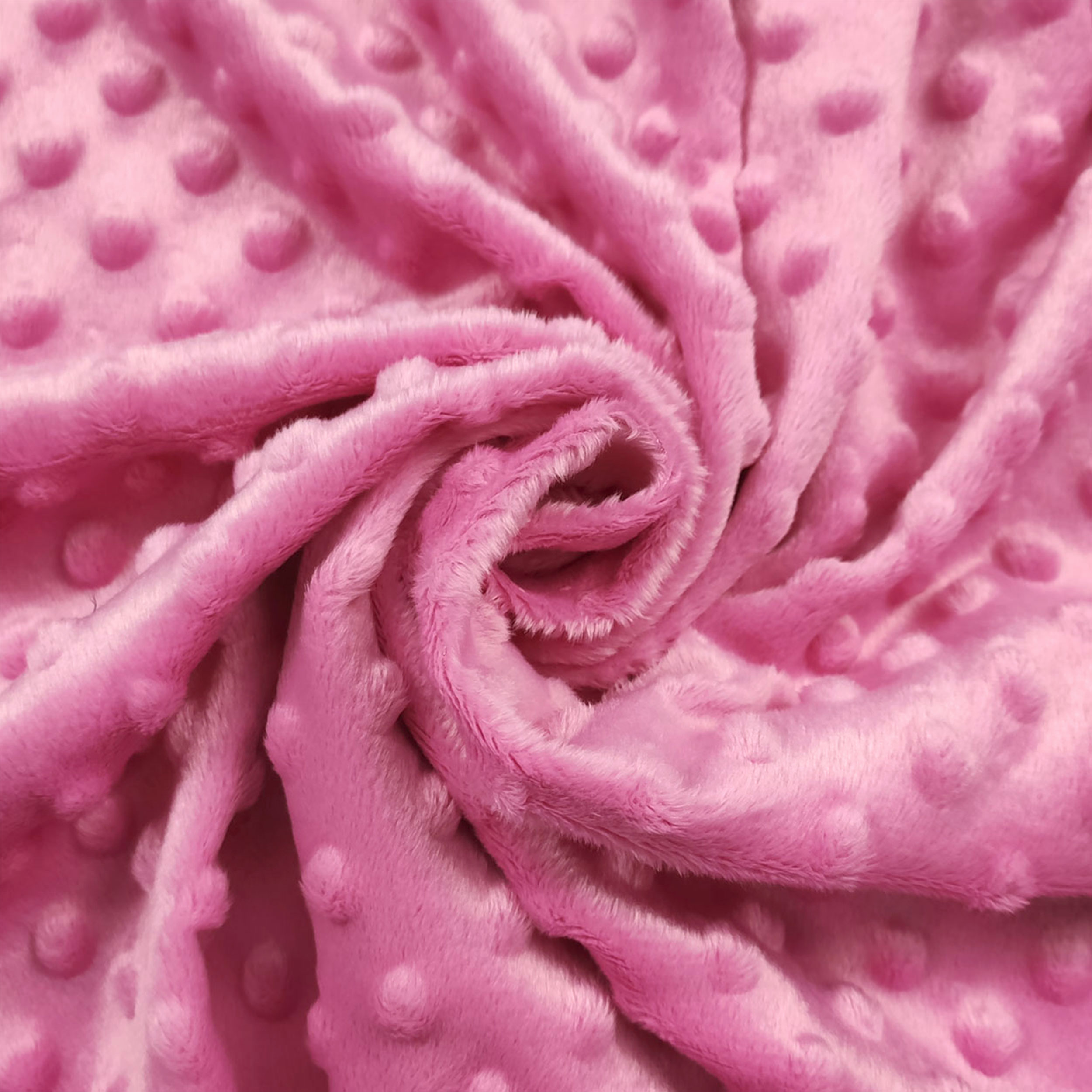 Ritaglio Minky Dots Peluche Fuxia 50 x 150 cm Image