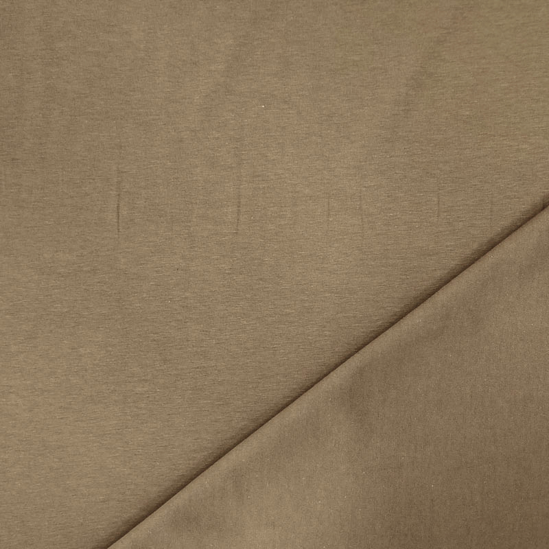 Tessuto Jersey Cotone Bielastico Nocciola