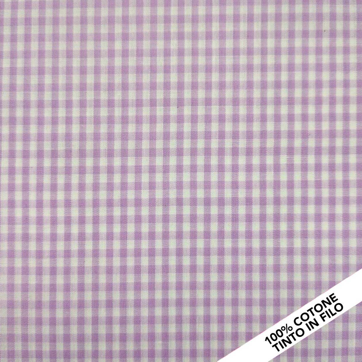 Tessuto Cotone Quadretto Medio Tinto in Filo Image