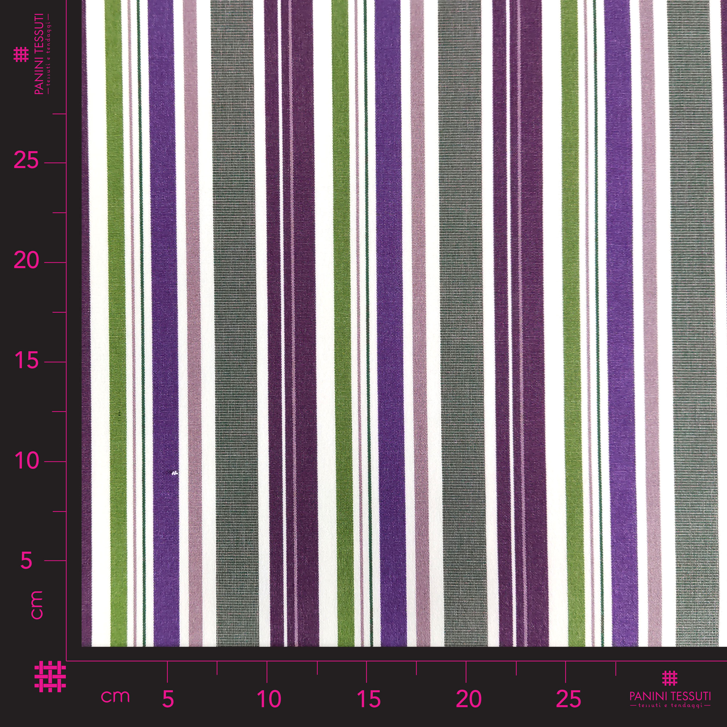 Tessuto da Esterno Righe Irregolari Viola H 160 cm Image