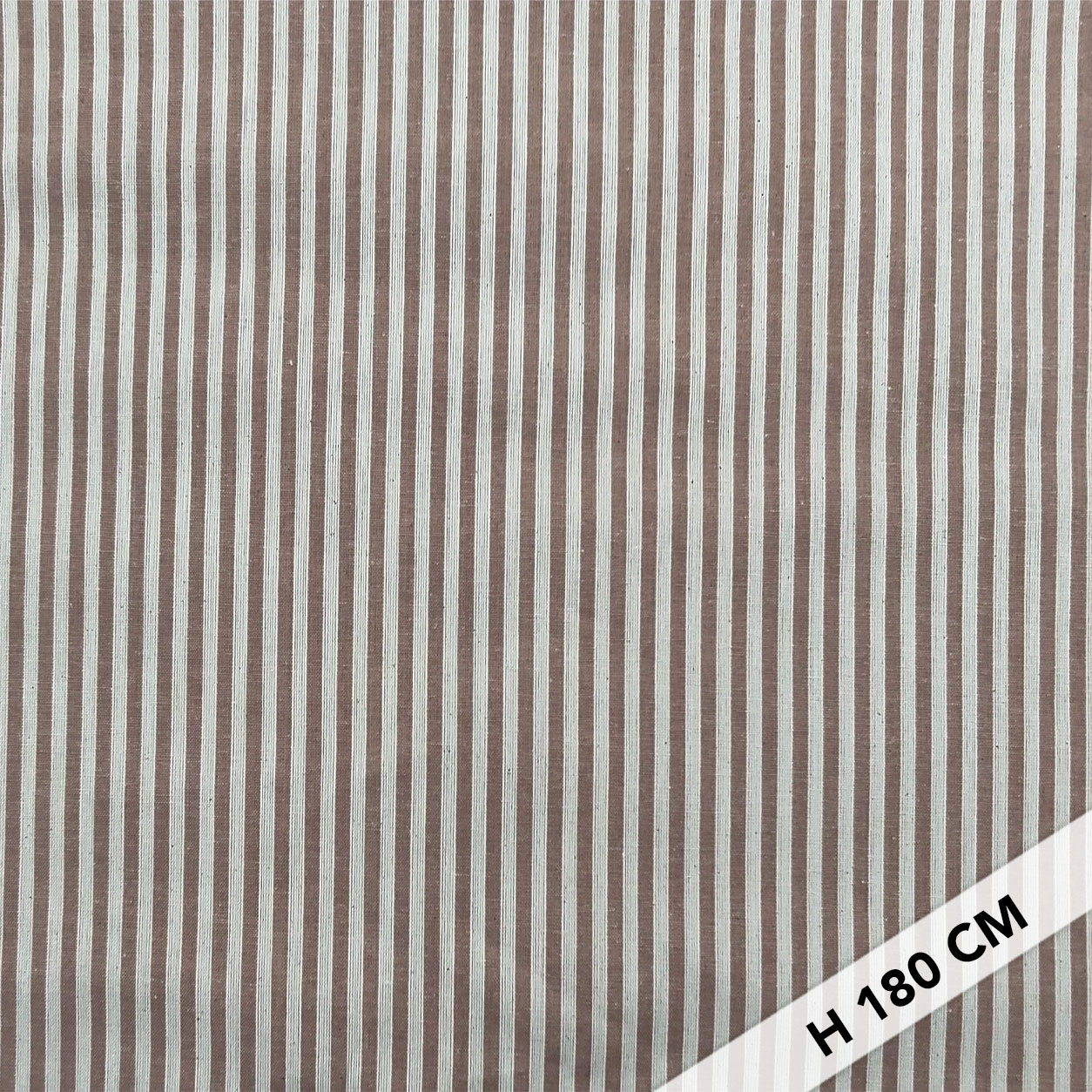 Tessuto Tovaglia Rigata in Puro Cotone Image