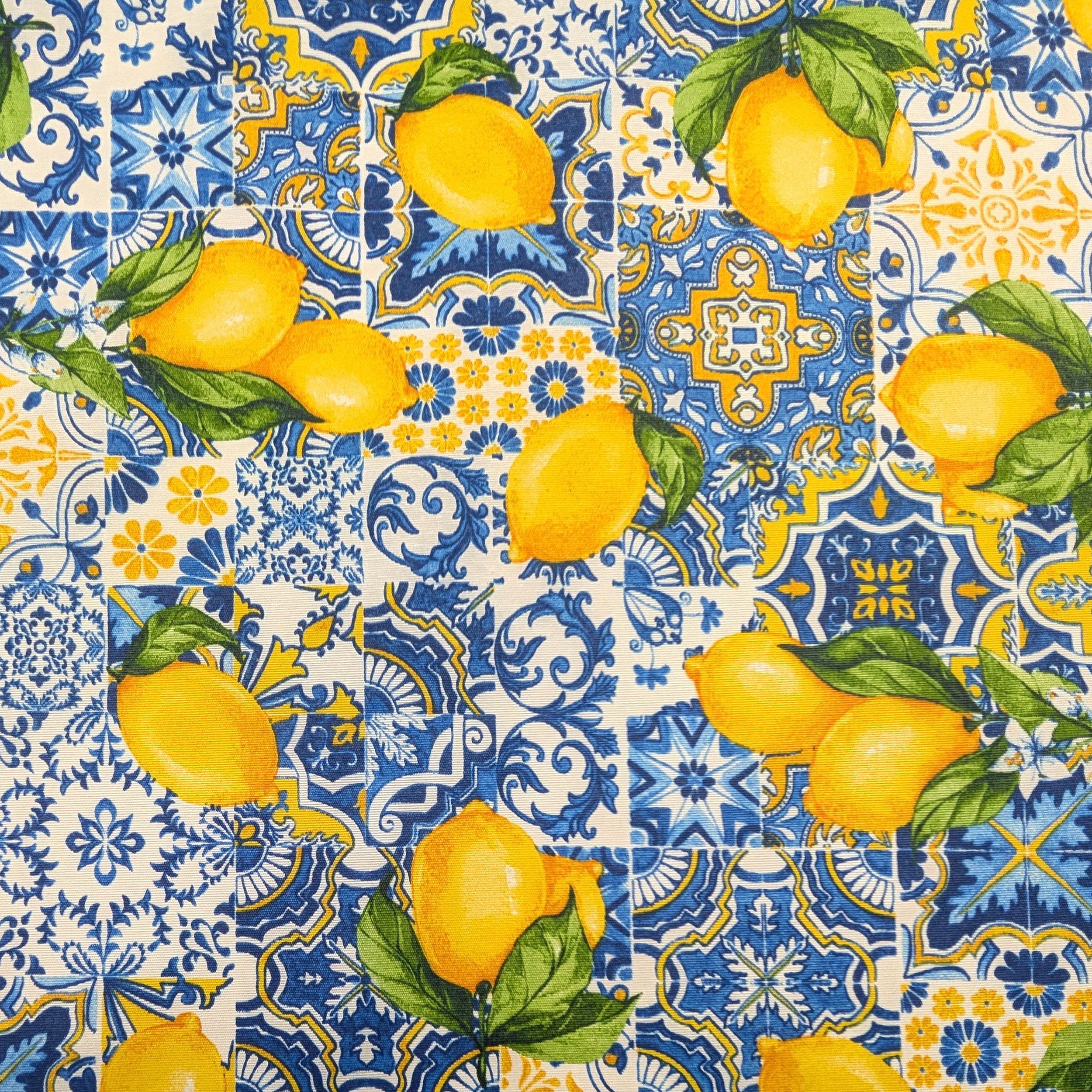 Tessuto per Tovaglia Resinata Maioliche e Limoni  Image
