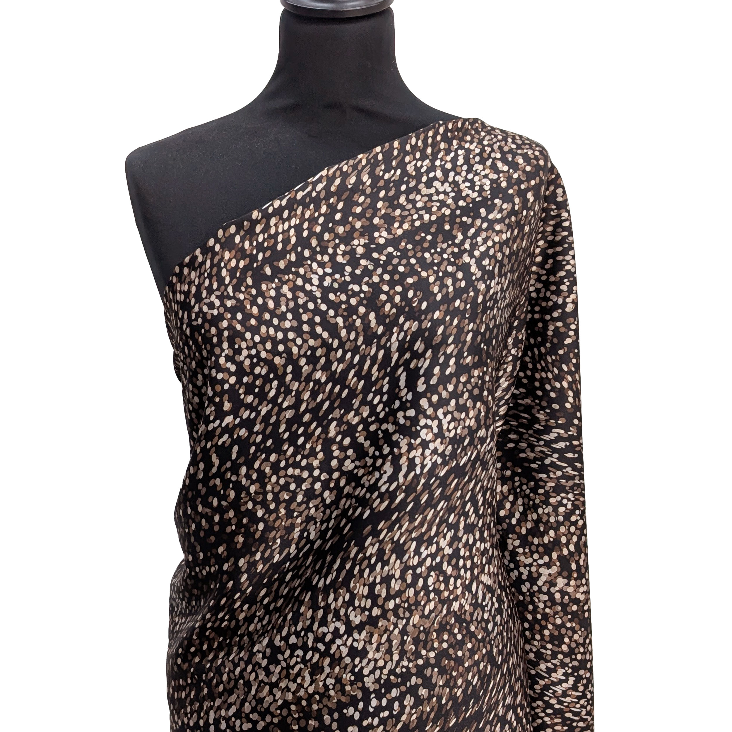 Raso Setato Alta Moda Pois Toni Beige Image