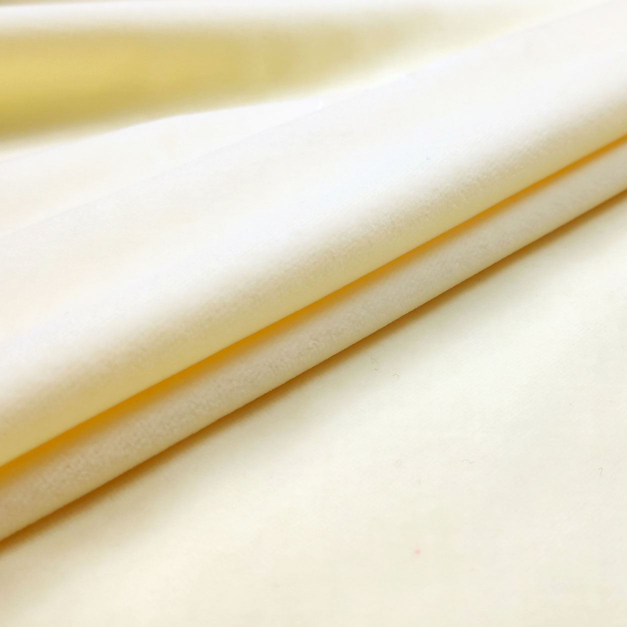 Velluto di Cotone Tinta Unita Panna