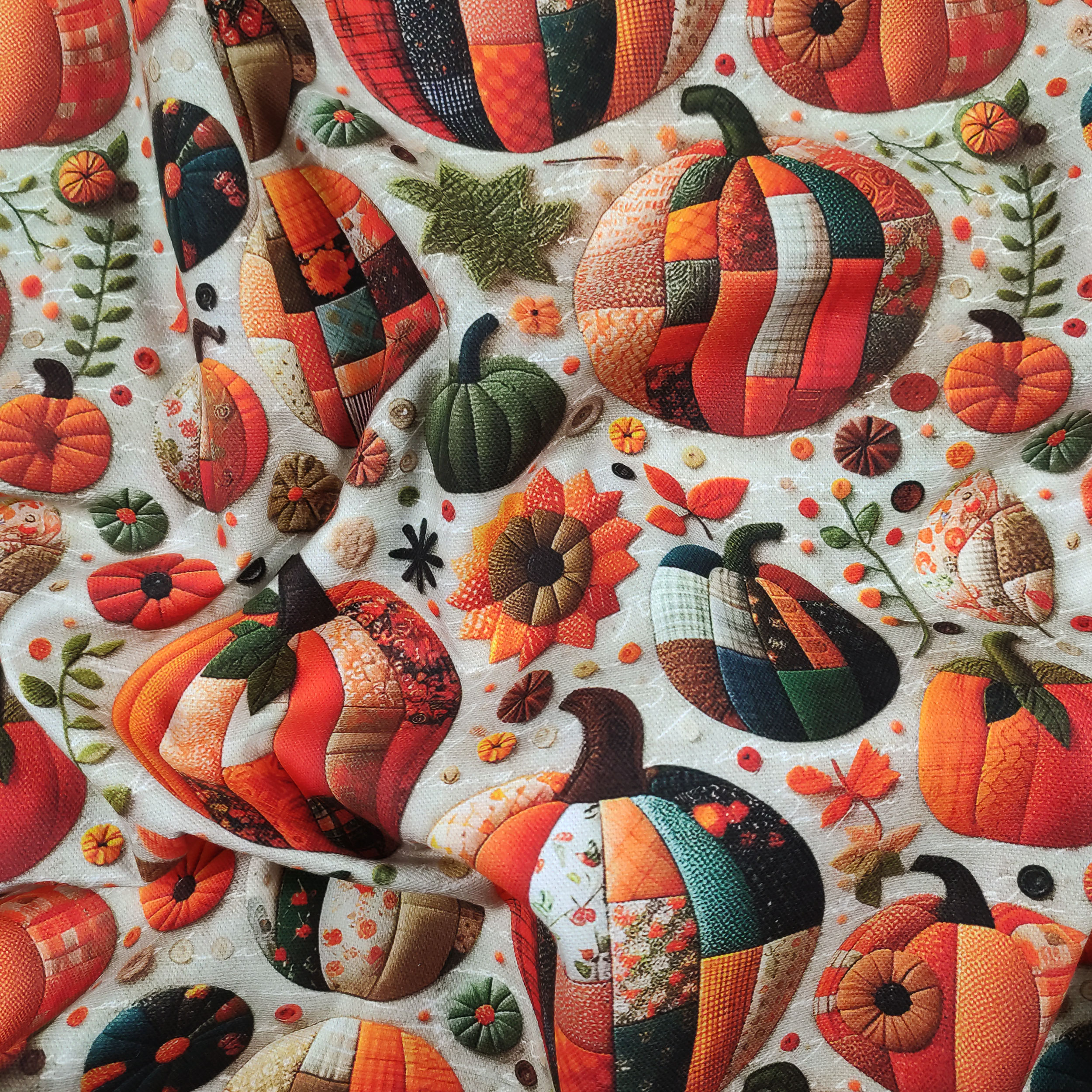 Panama di Cotone Zucche Patchwork