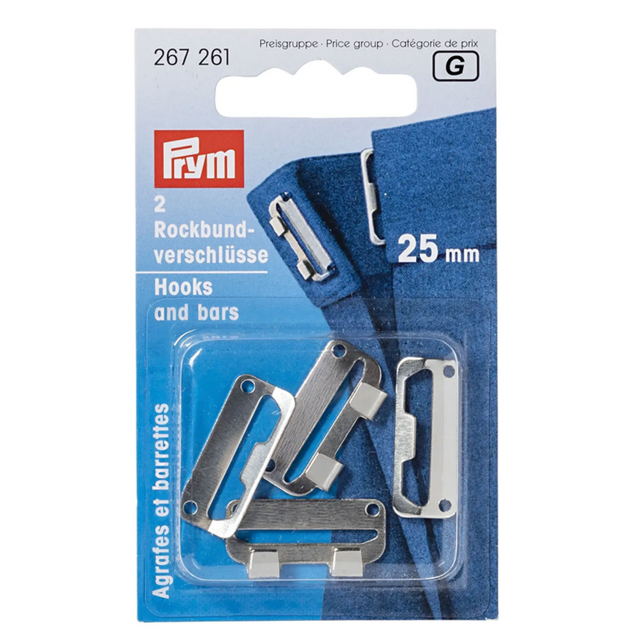Prym Ganci per Pantaloni E Gonna, Metal, Argento, Larghezza della Bocca Prym Ganci per Pantaloni E Gonna, Metal, Argento, Larghezza della Bocca